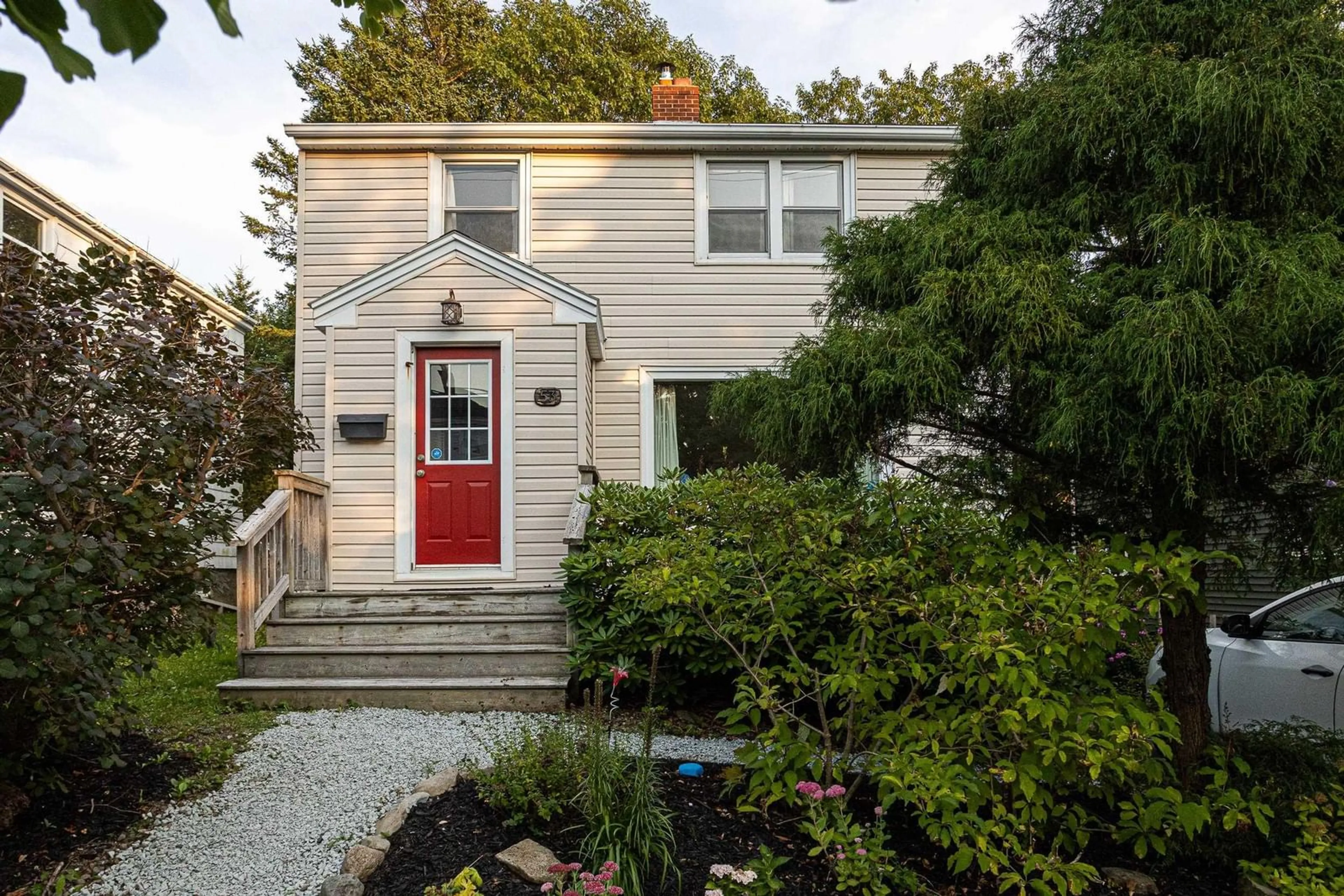 Home with vinyl exterior material, street for 53 Milverton Rd, Dartmouth Nova Scotia B2Y 0A8