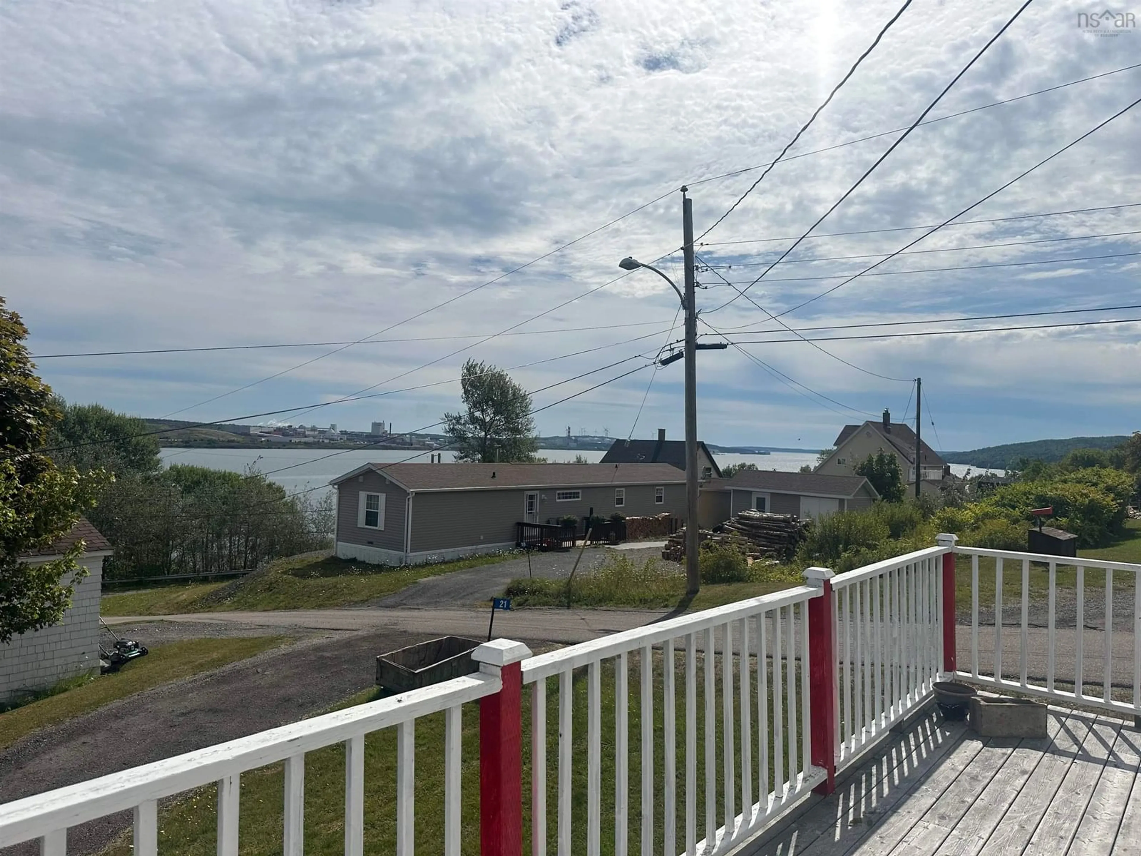 A pic from outside/outdoor area/front of a property/back of a property/a pic from drone, water/lake/river/ocean view for 23 Cesale St, Mulgrave Nova Scotia B0E 2G0