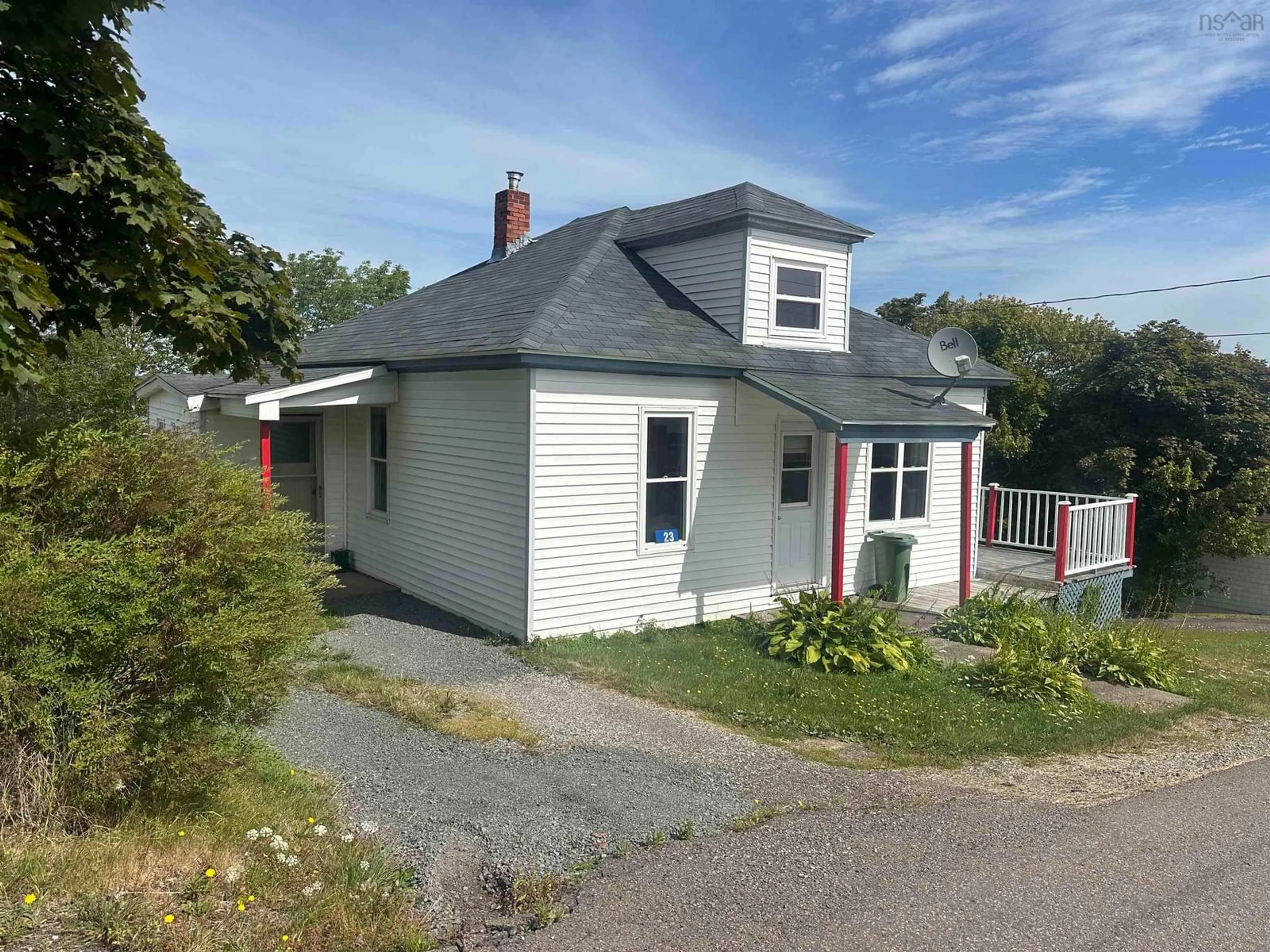 A pic from outside/outdoor area/front of a property/back of a property/a pic from drone, street for 23 Cesale St, Mulgrave Nova Scotia B0E 2G0
