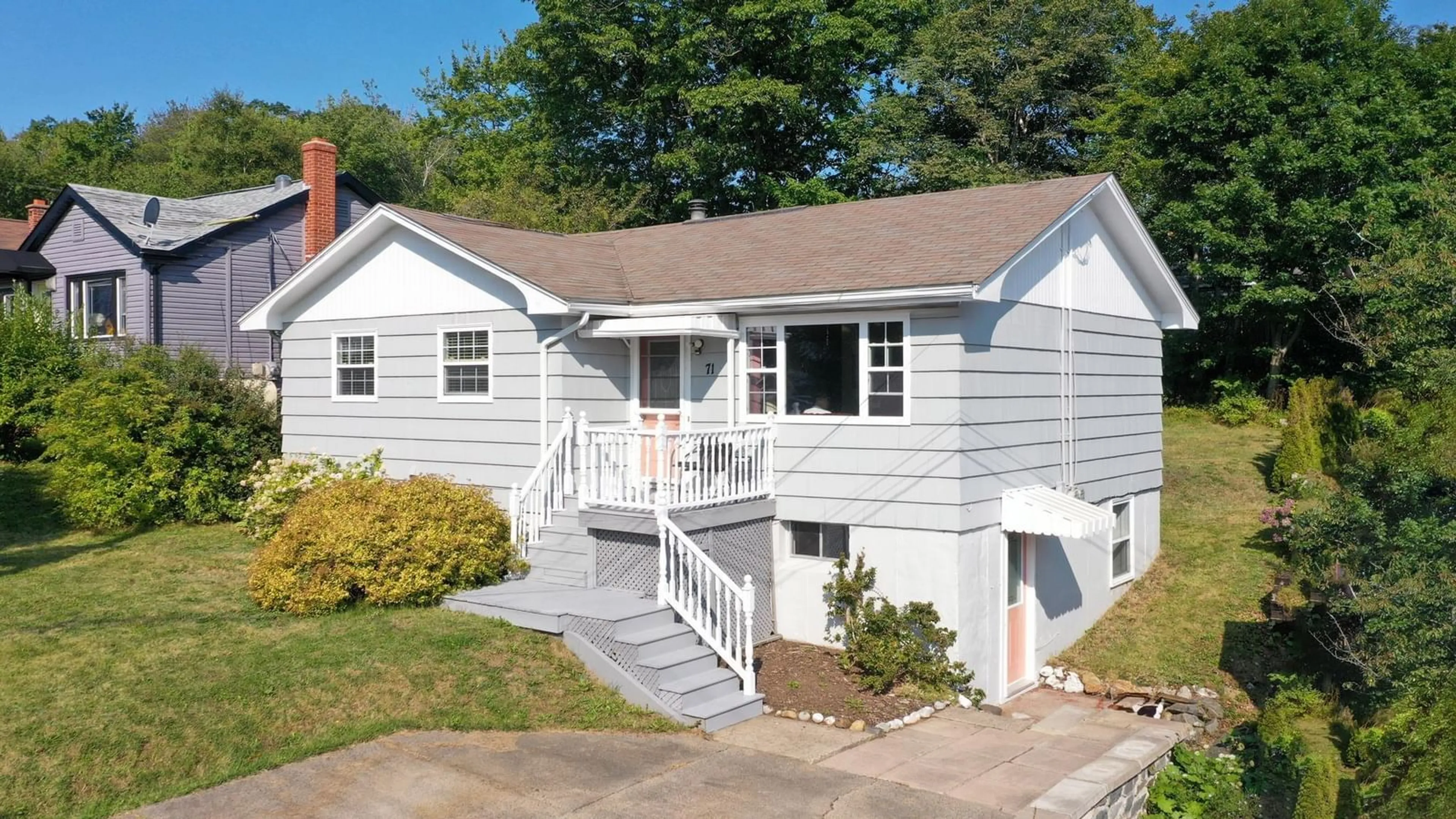 Home with vinyl exterior material, street for 71 Rosedale Ave, Fairview Nova Scotia B3N 2J4