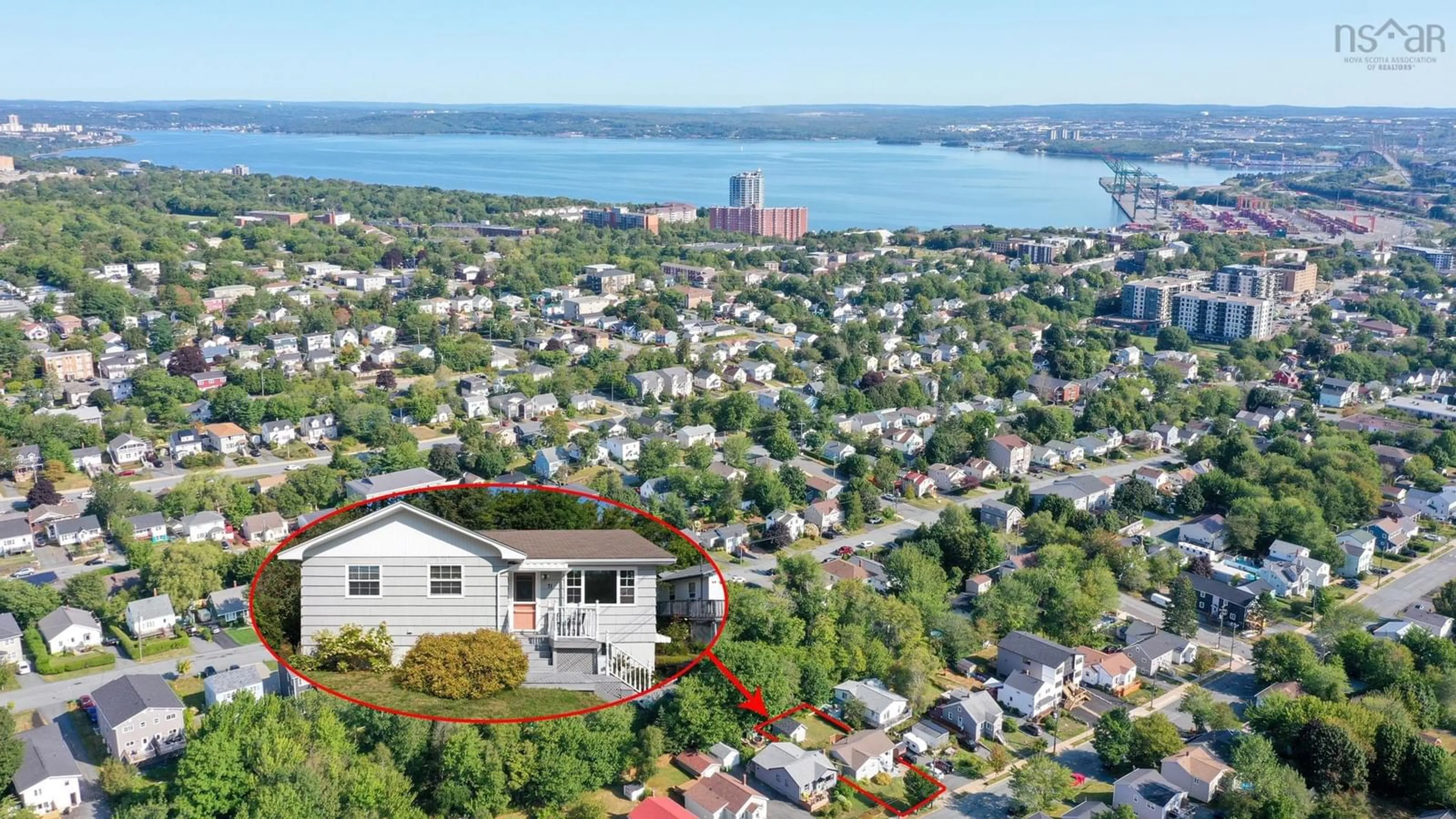A pic from outside/outdoor area/front of a property/back of a property/a pic from drone, water/lake/river/ocean view for 71 Rosedale Ave, Fairview Nova Scotia B3N 2J4