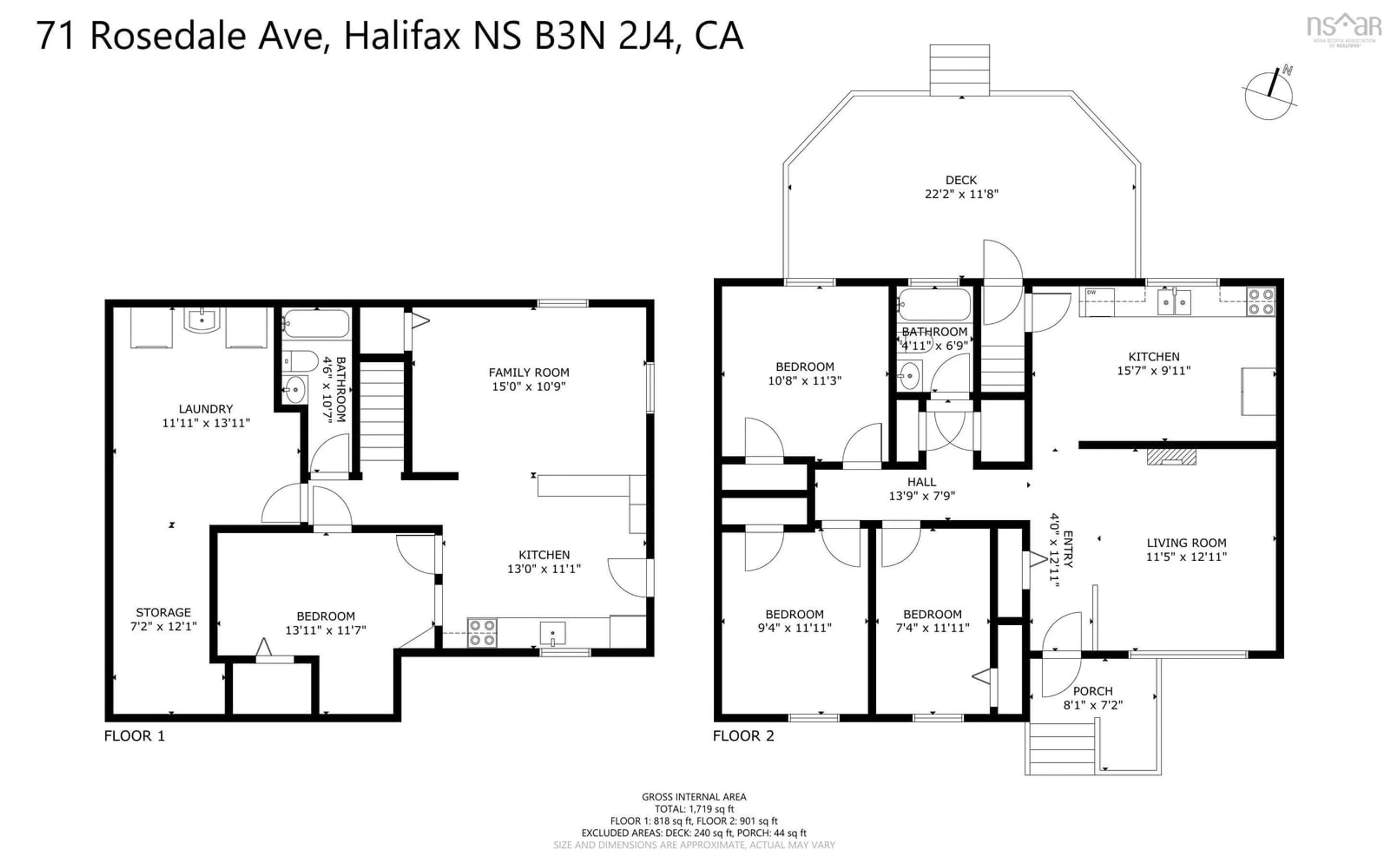 Floor plan for 71 Rosedale Ave, Fairview Nova Scotia B3N 2J4