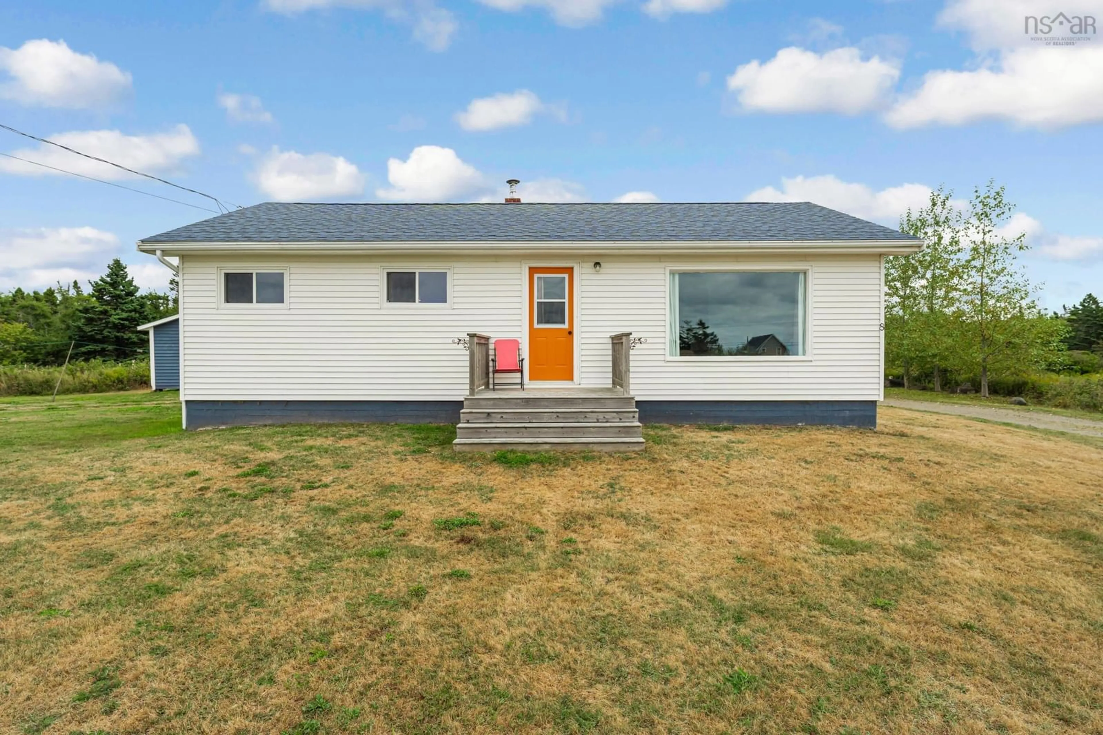 A pic from outside/outdoor area/front of a property/back of a property/a pic from drone, street for 8 C Boudreau Rd, Mavillette Nova Scotia B5A 5B3