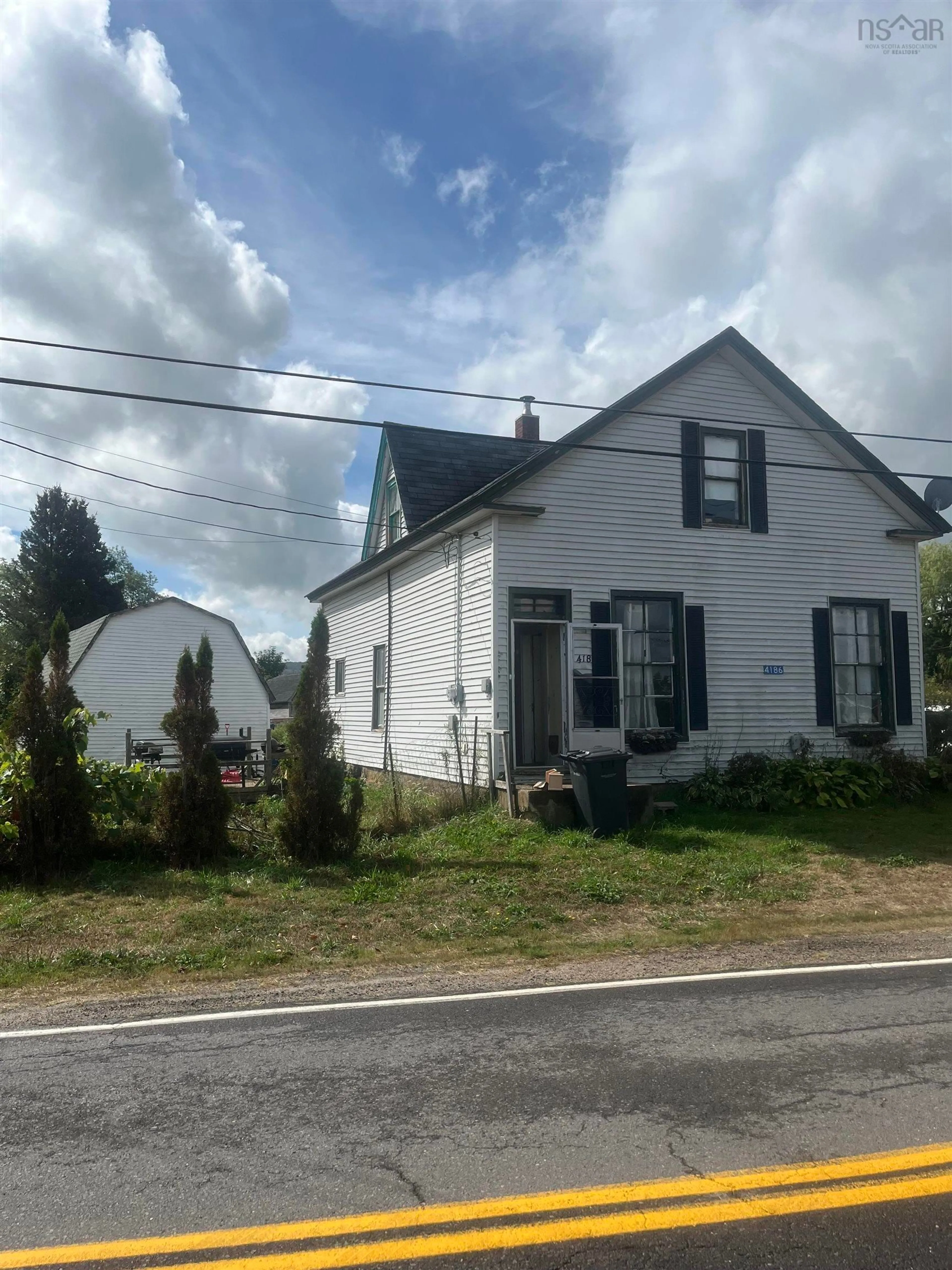 Home with vinyl exterior material, street for 4186 Highway 201, Carleton Corner Nova Scotia B0S 1C0