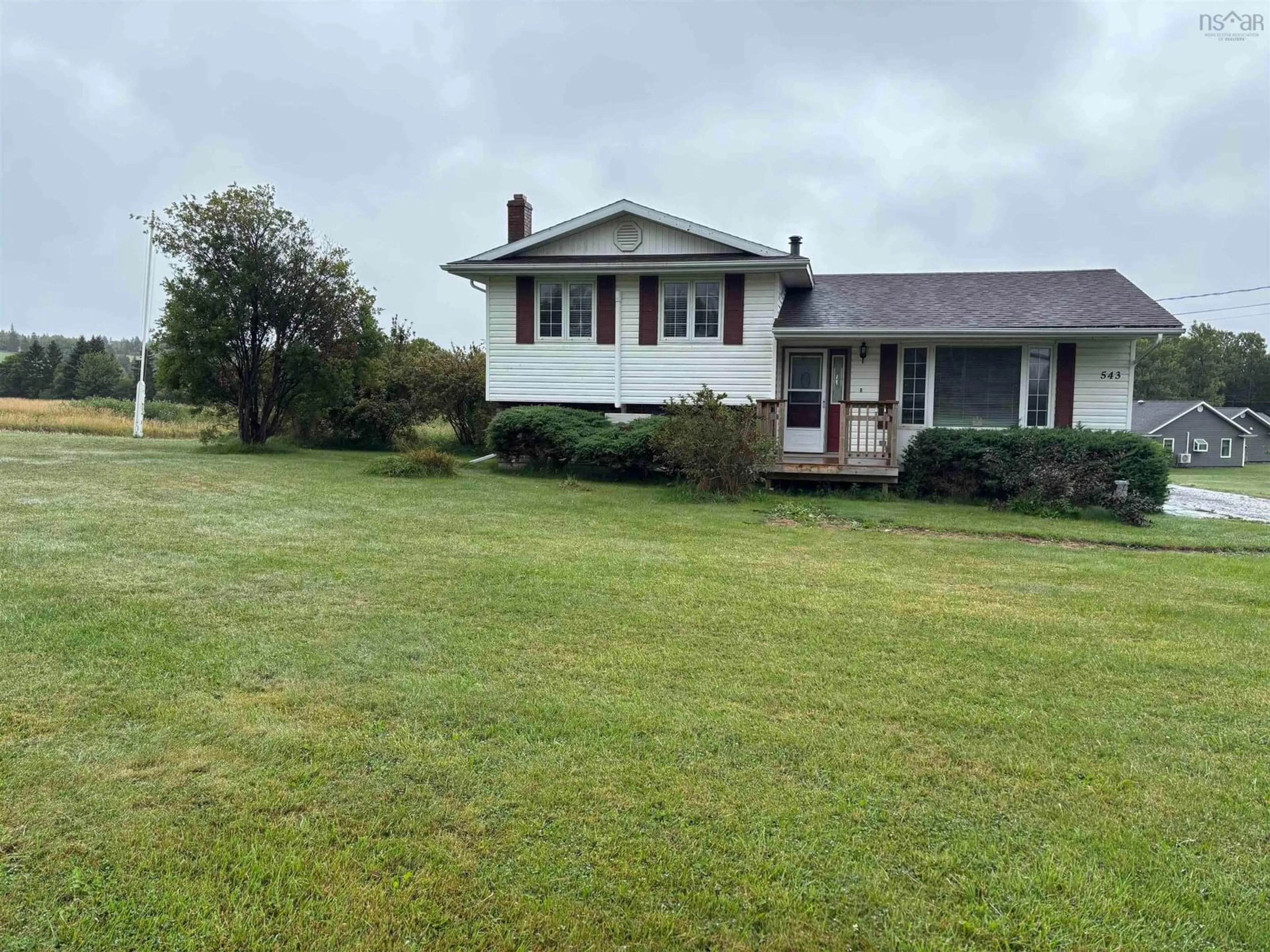 A pic from outside/outdoor area/front of a property/back of a property/a pic from drone, unknown for 543 Johnson Road, Georges River Nova Scotia B1Y 3A7