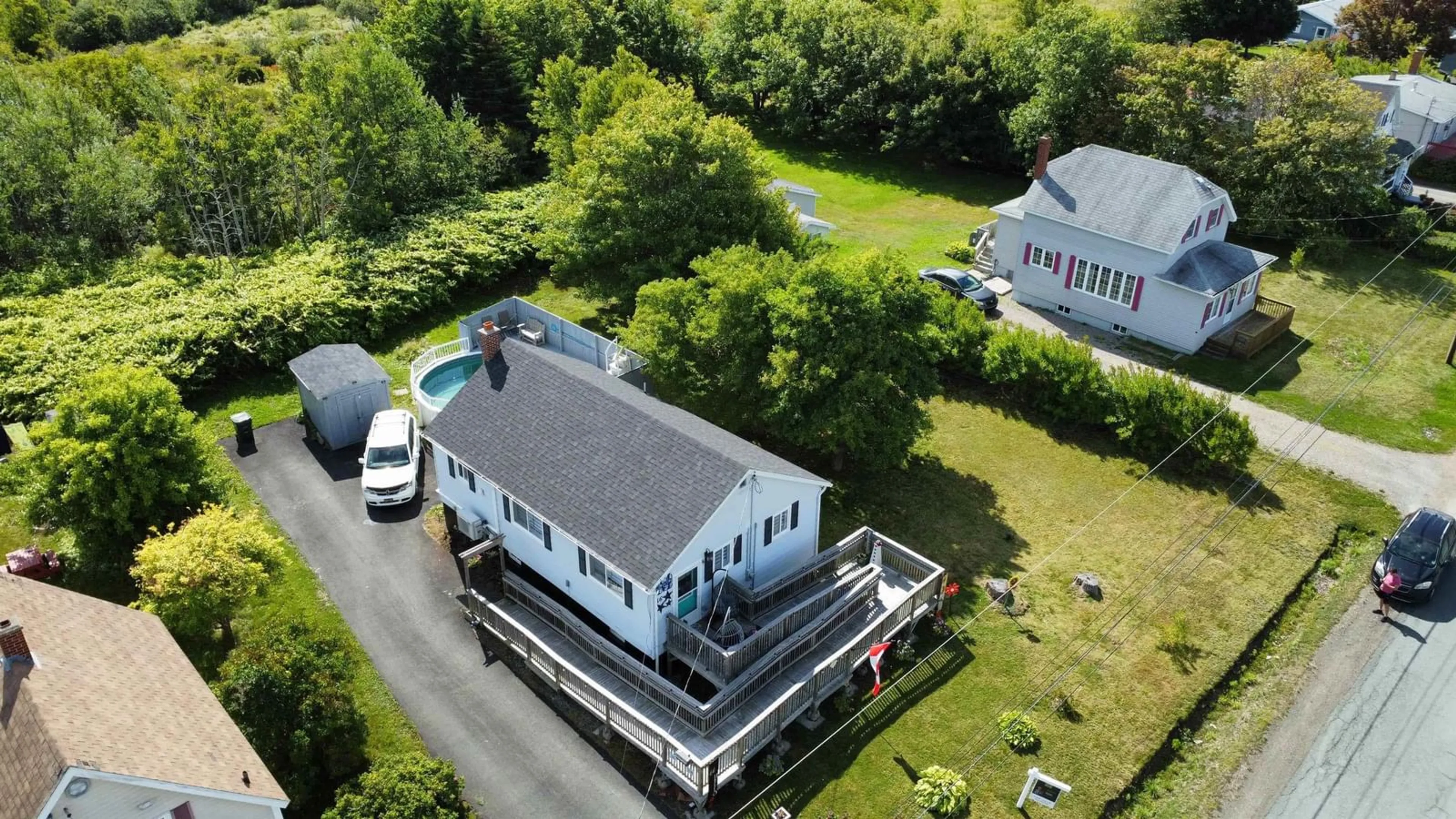 A pic from outside/outdoor area/front of a property/back of a property/a pic from drone, building for 46 Quarry Rd, Glace Bay Nova Scotia B1A 1G1