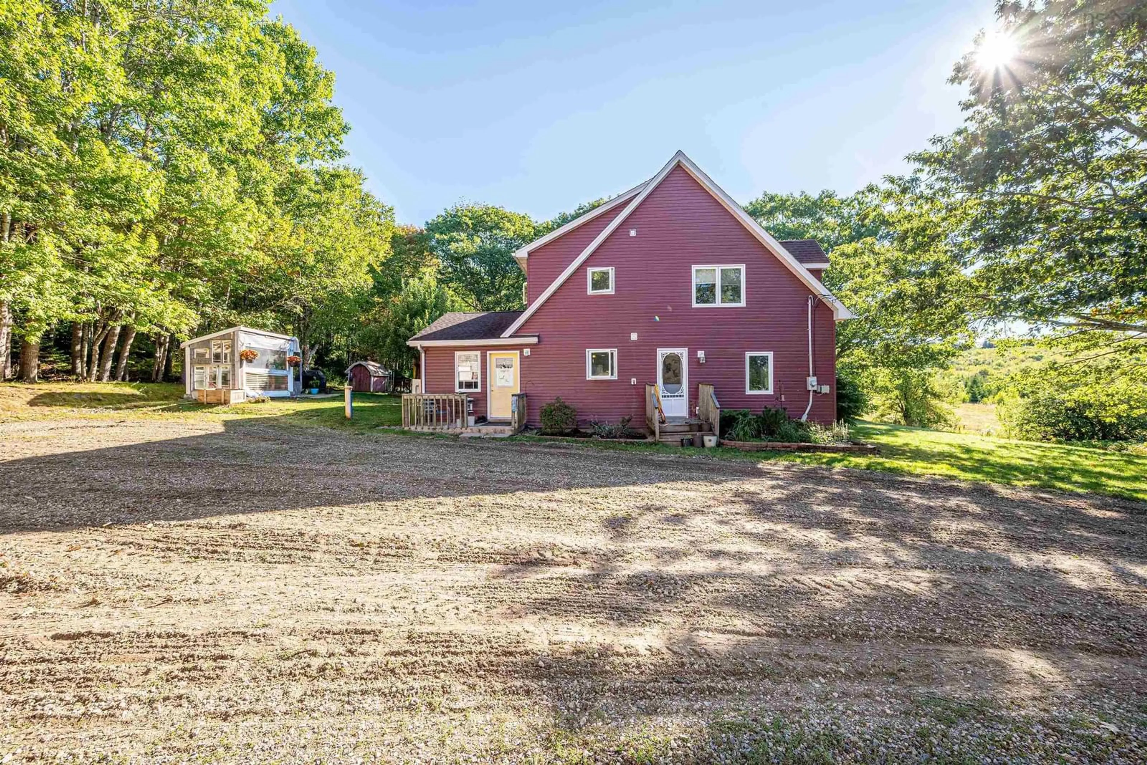 A pic from outside/outdoor area/front of a property/back of a property/a pic from drone, street for 163 Hogan Rd, Upper Vaughan Nova Scotia B0N 2T0