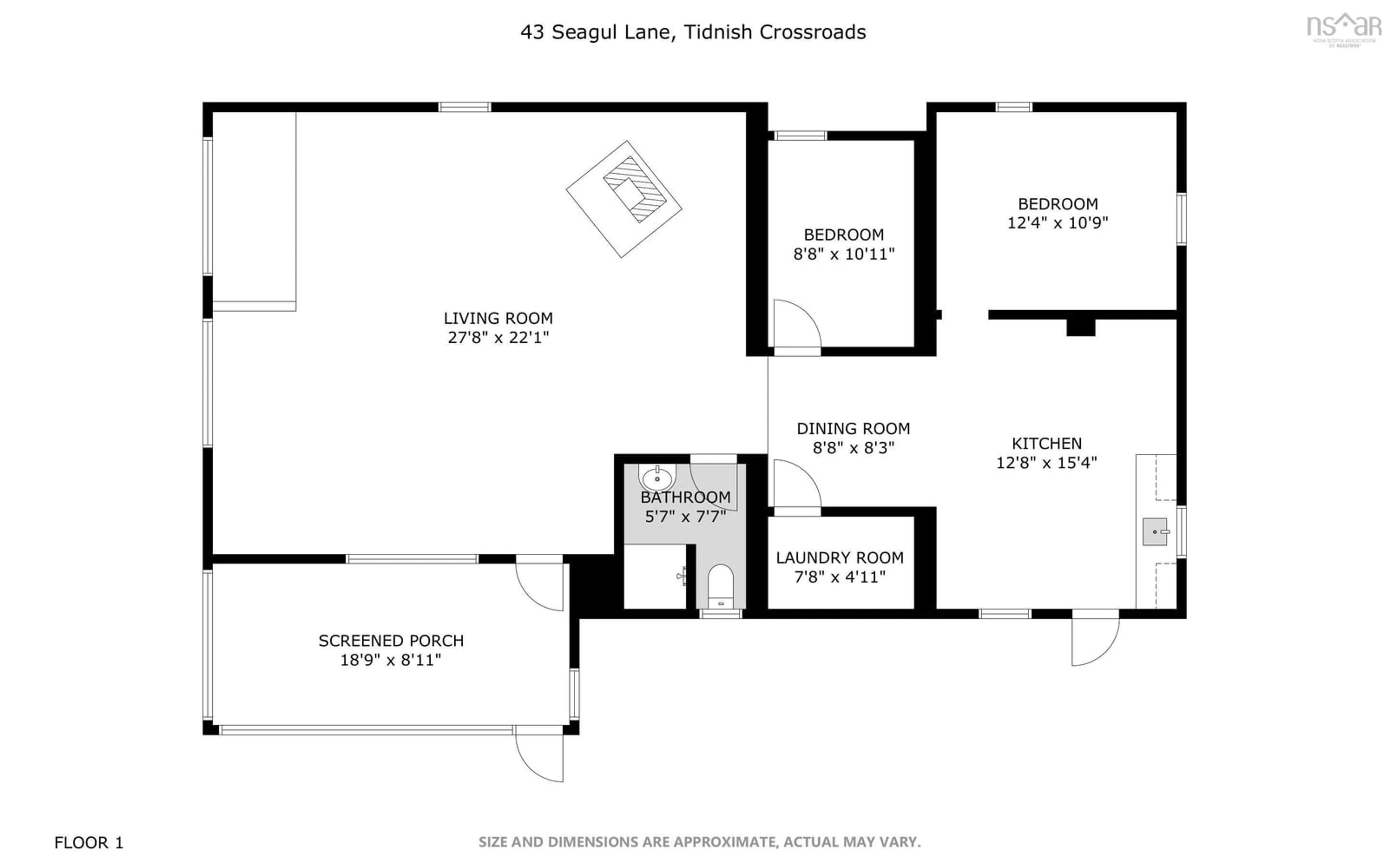 Floor plan for 43 Seagull Lane, Tidnish Cross Roads Nova Scotia B4H 3X9