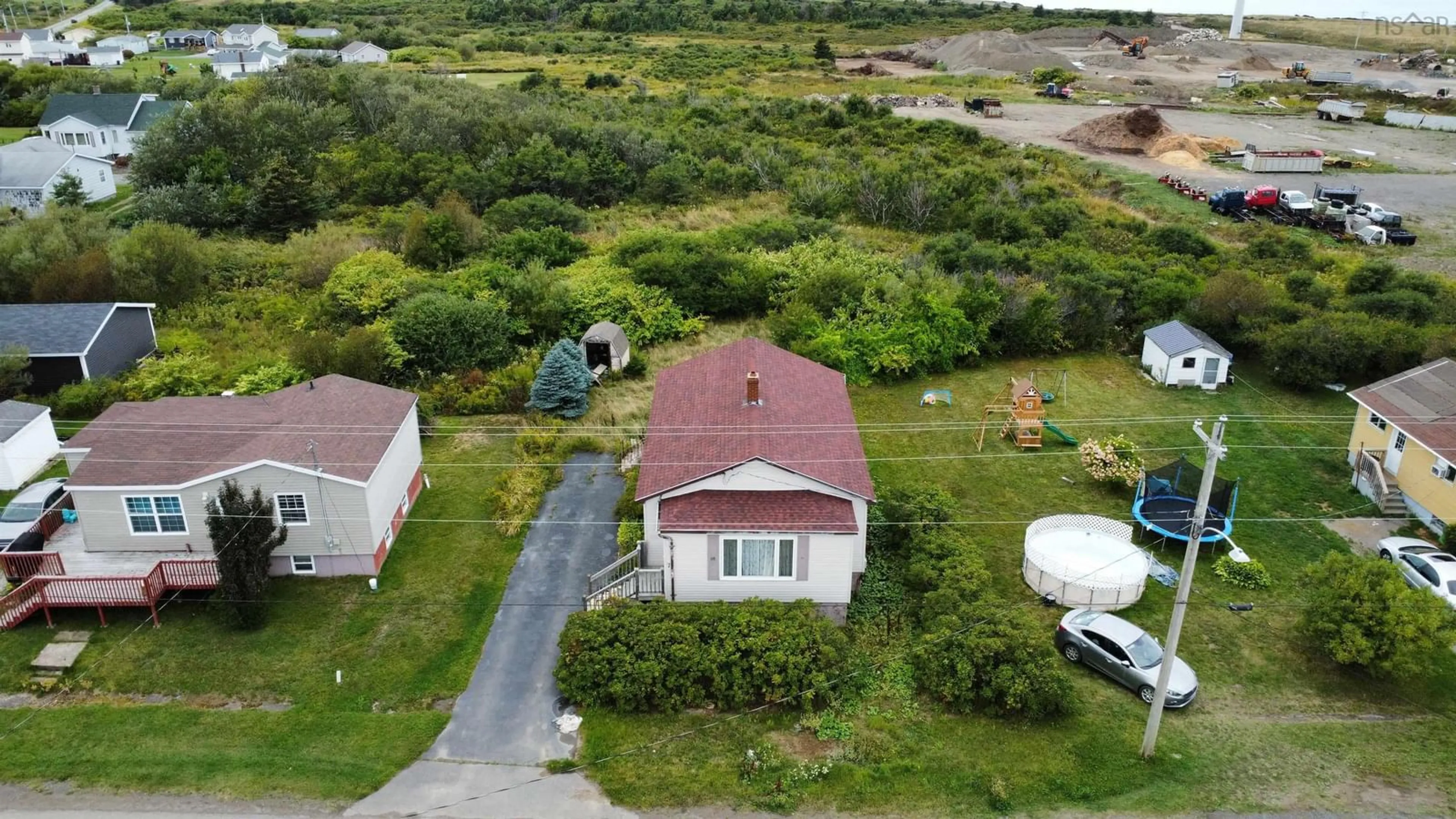 A pic from outside/outdoor area/front of a property/back of a property/a pic from drone, street for 7 One B Rd, Glace Bay Nova Scotia B1A 4P9