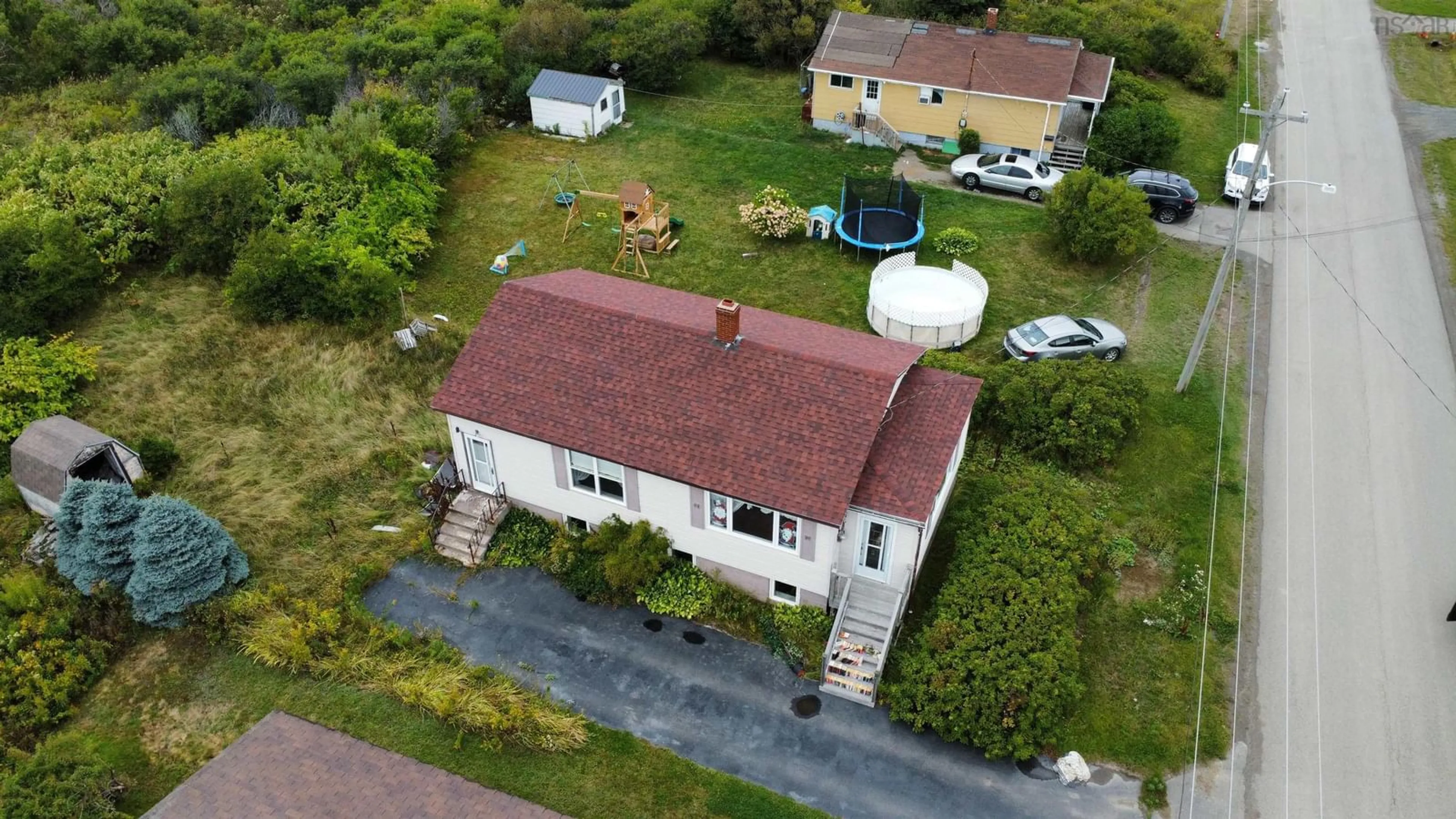 A pic from outside/outdoor area/front of a property/back of a property/a pic from drone, building for 7 One B Rd, Glace Bay Nova Scotia B1A 4P9