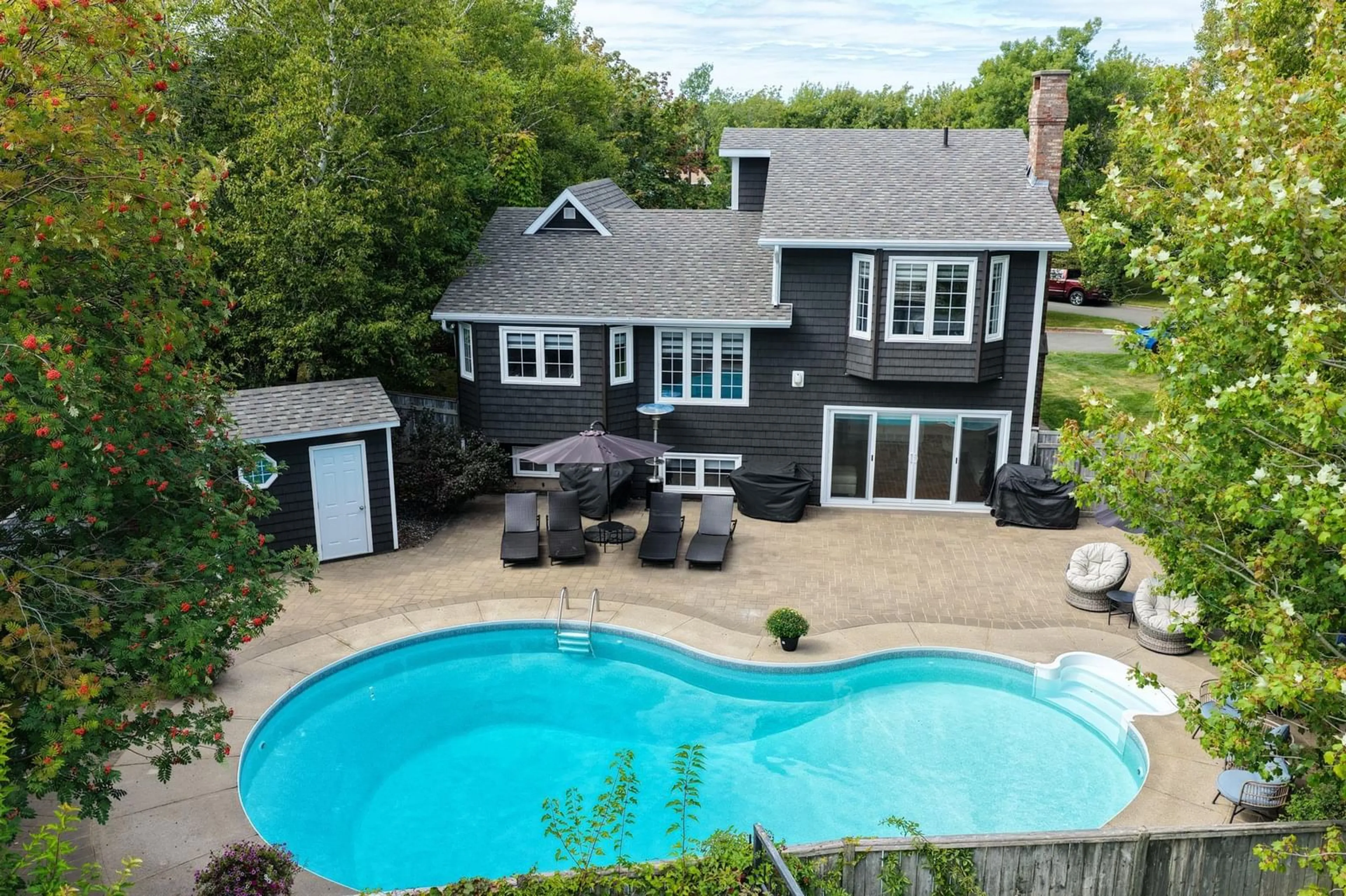 A pic from outside/outdoor area/front of a property/back of a property/a pic from drone, water/lake/river/ocean view for 69 Silverwood Dr, Sydney Nova Scotia B1S 2Z9