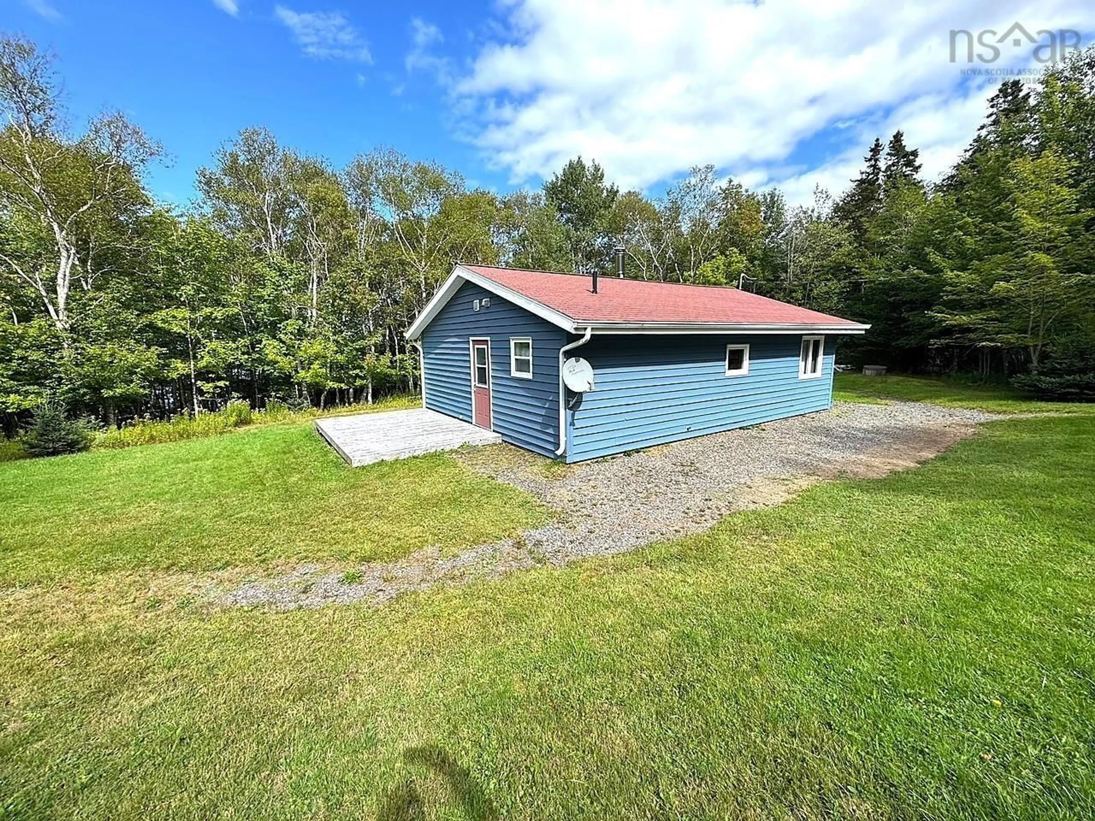 A pic from outside/outdoor area/front of a property/back of a property/a pic from drone, water/lake/river/ocean view for 5735 West Bay Rd, Roberta Nova Scotia B0E 3K0