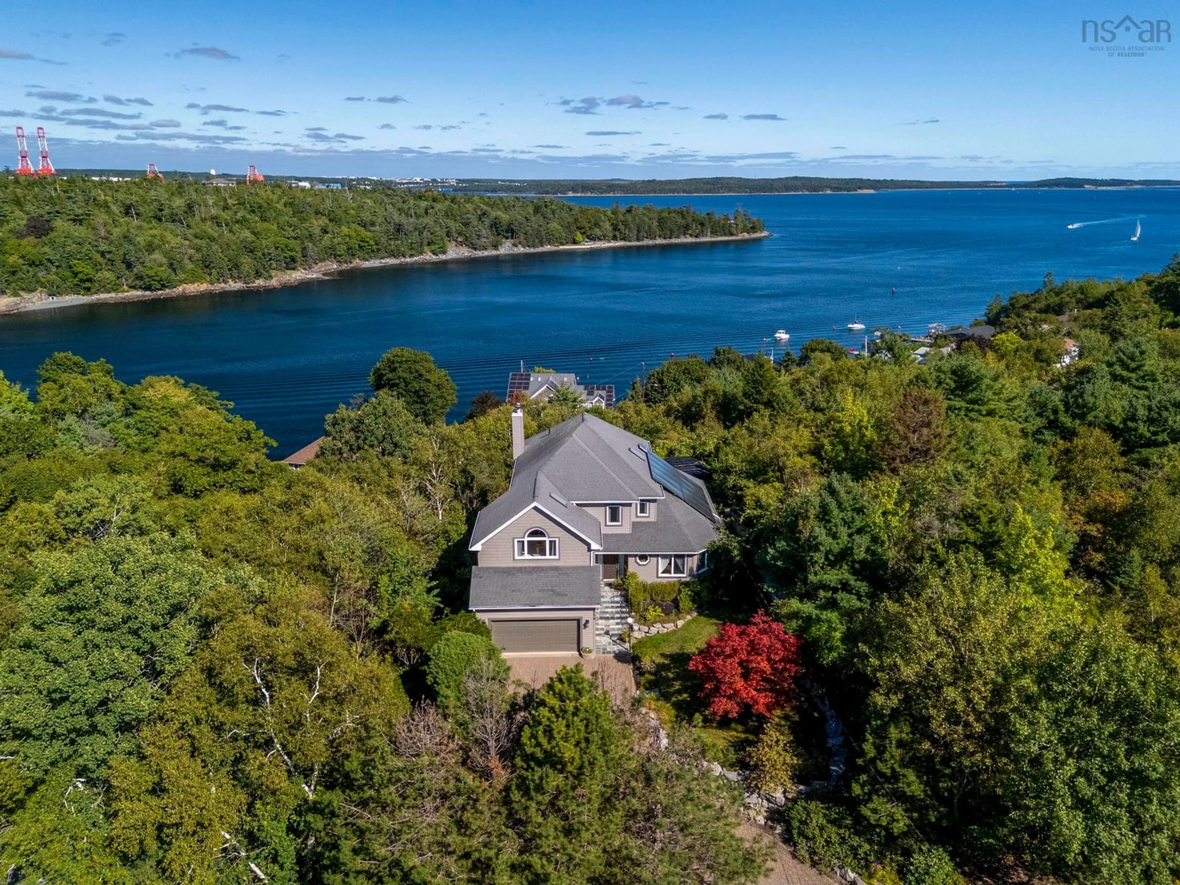 A pic from outside/outdoor area/front of a property/back of a property/a pic from drone, water/lake/river/ocean view for 2550 Purcells Cove Rd, Halifax Nova Scotia B3P 2E6