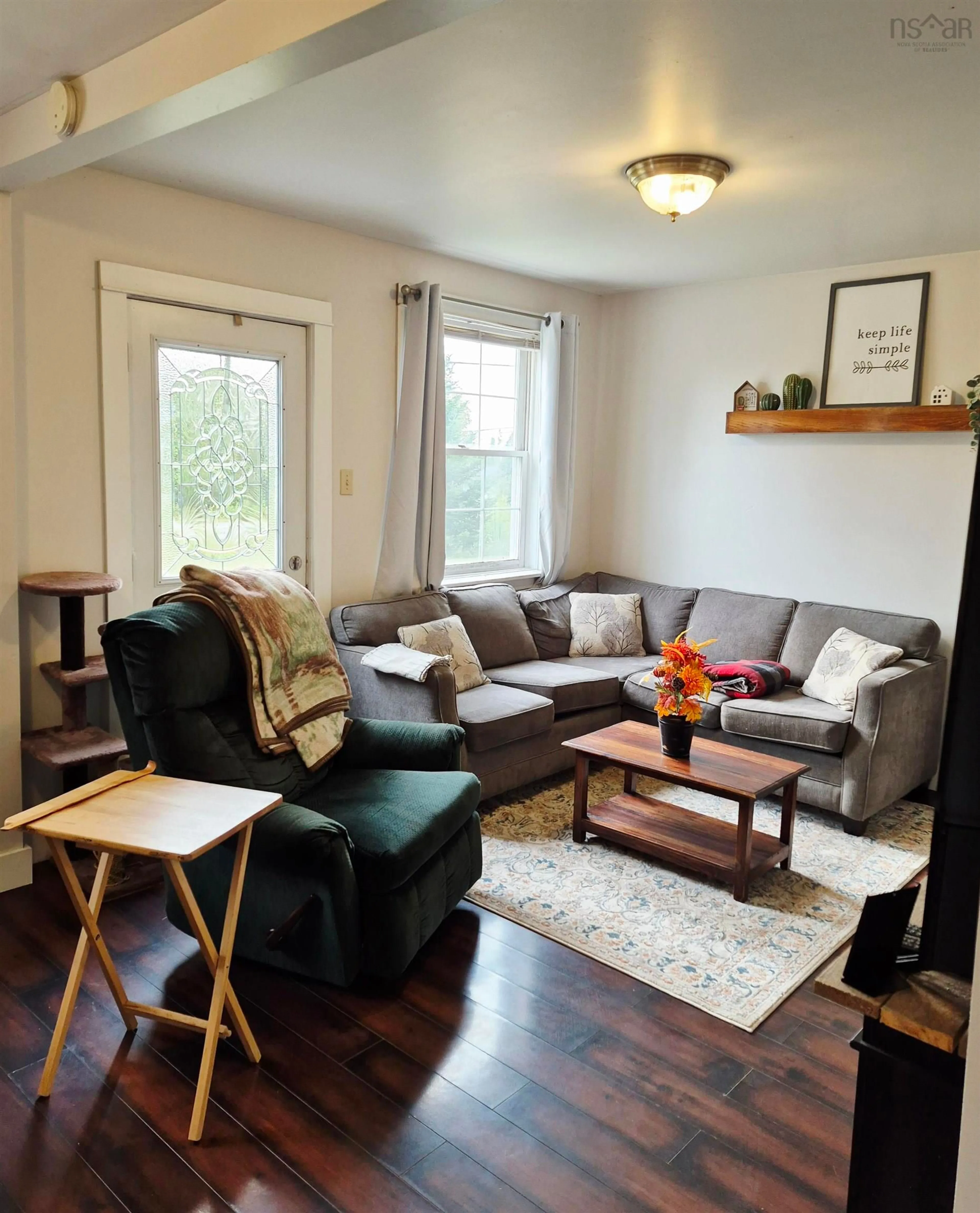 Living room with furniture, wood/laminate floor for 1118 Crowes Mills Rd, Onslow Mountain Nova Scotia B0M 1G0