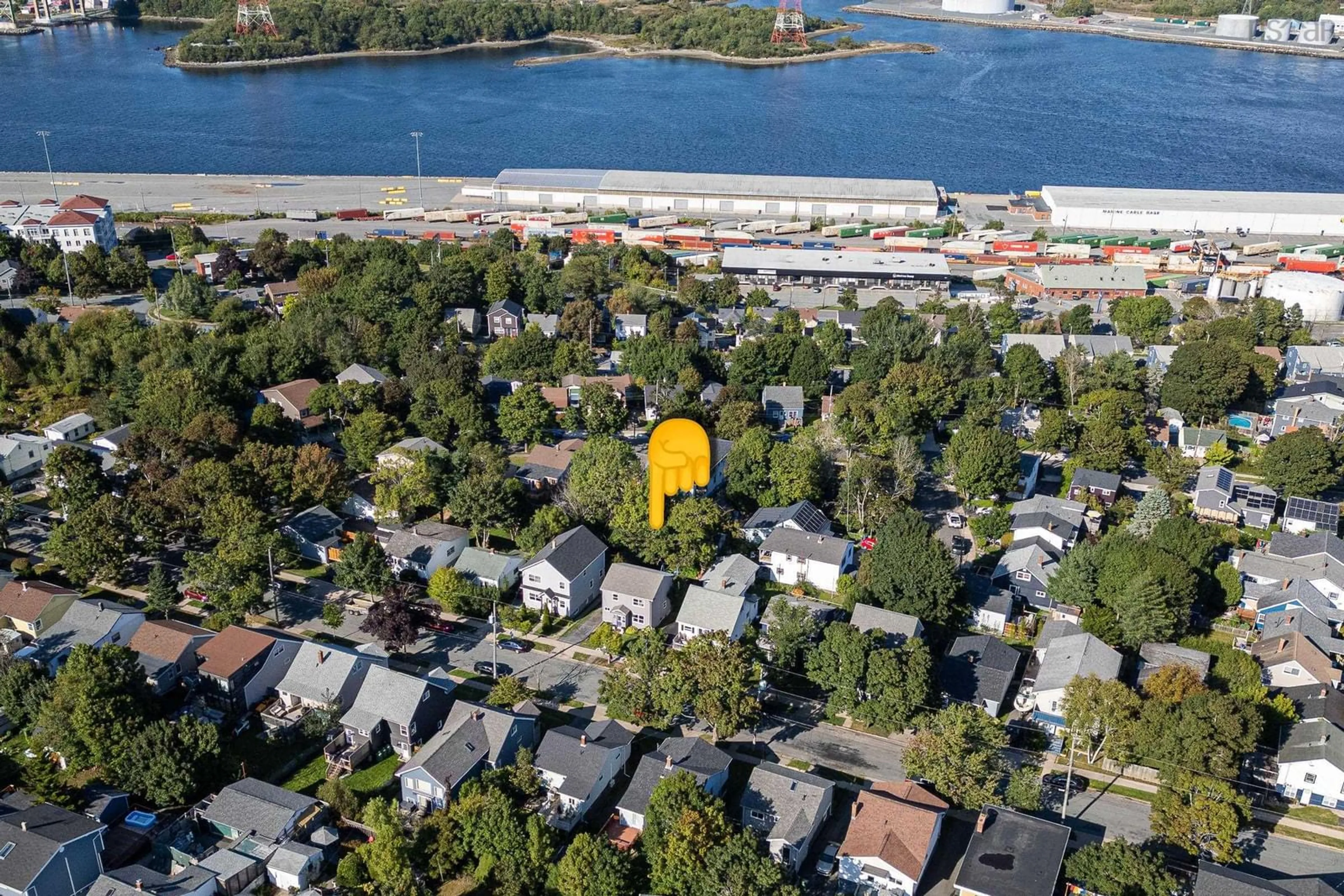 A pic from outside/outdoor area/front of a property/back of a property/a pic from drone, water/lake/river/ocean view for 3631 Acadia St, Halifax Nova Scotia B3K 3P7