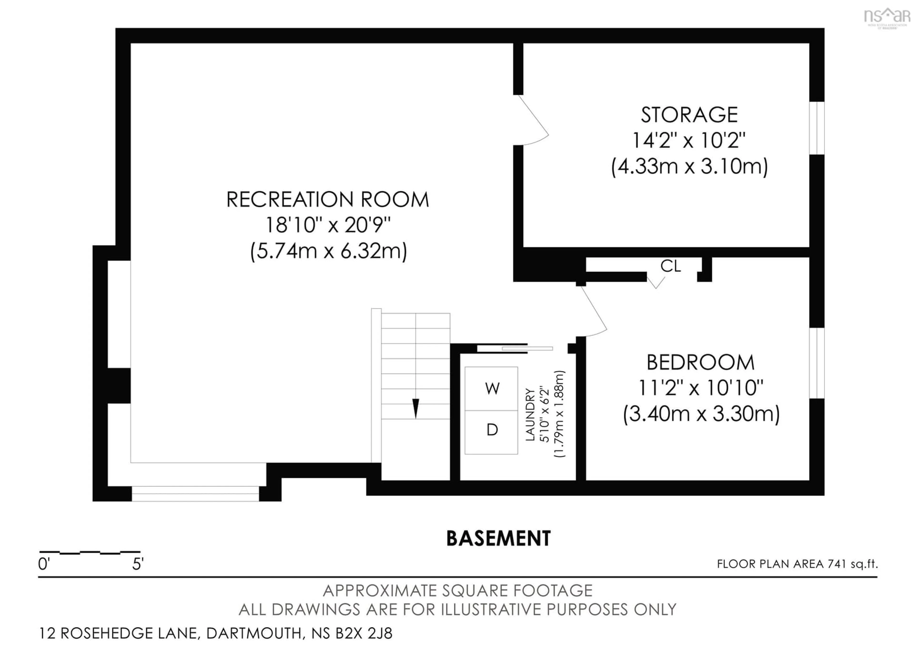 Floor plan for 12 Rosehedge Lane, Dartmouth Nova Scotia B2X 2J8