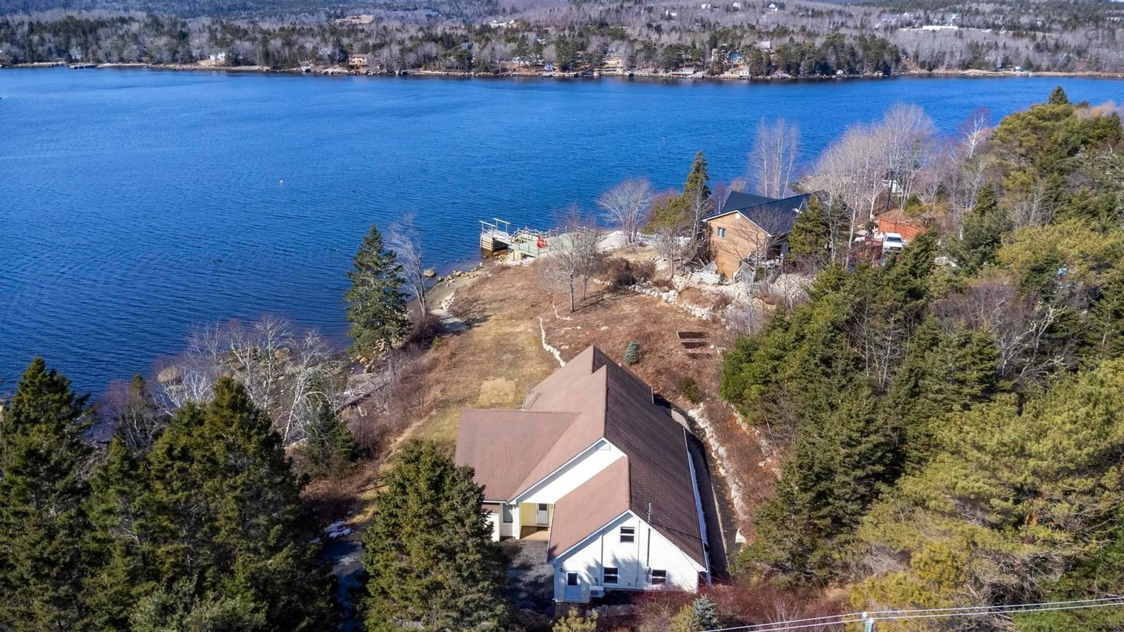 A pic from outside/outdoor area/front of a property/back of a property/a pic from drone, water/lake/river/ocean view for 13434 Peggys Cove Rd, Upper Tantallon Nova Scotia B3Z 2J2