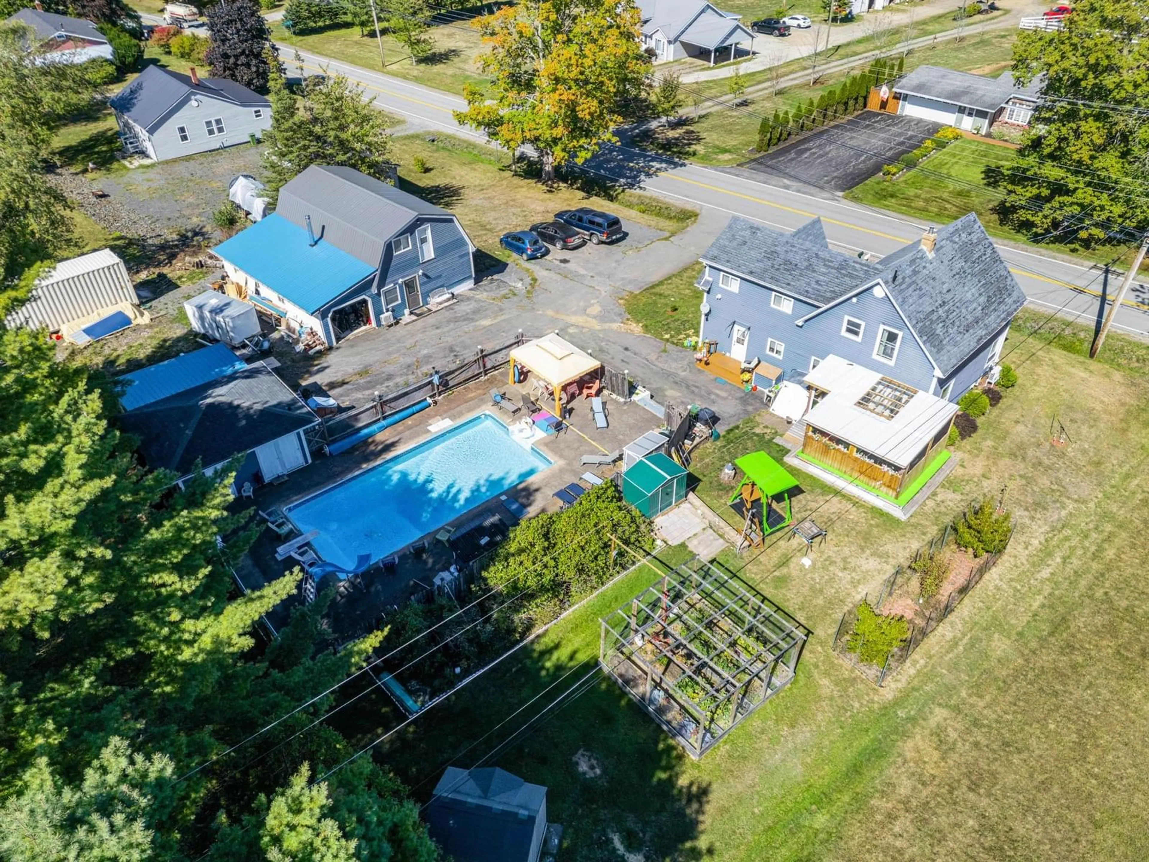 A pic from outside/outdoor area/front of a property/back of a property/a pic from drone, street for 4935 & 4935 Unit B Highway 10, New Germany Nova Scotia B0R 1E0