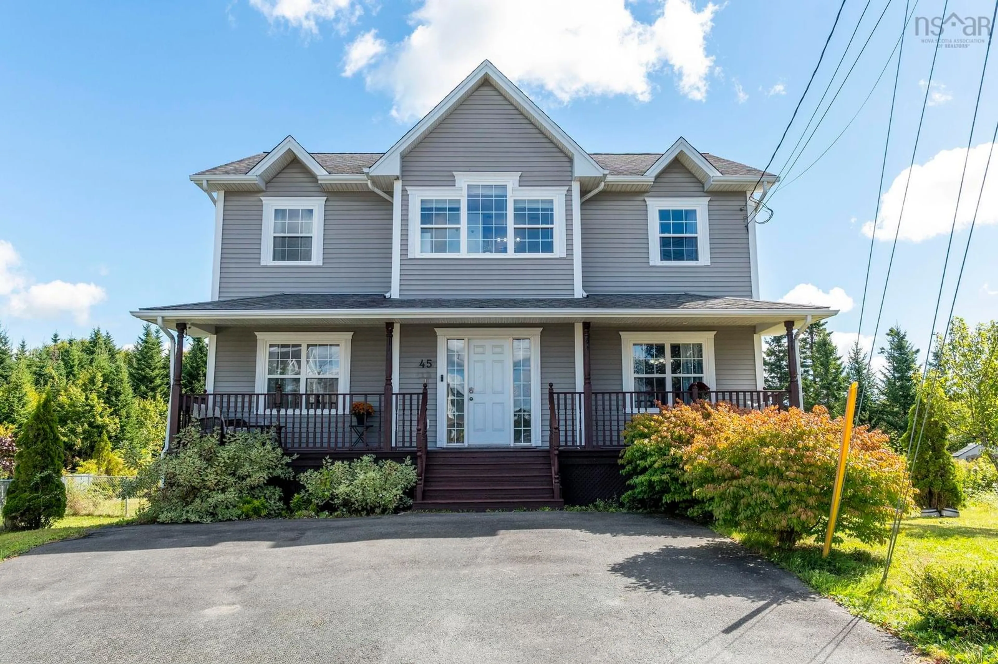 Home with vinyl exterior material, street for 45 Wilmington Crt, Eastern Passage Nova Scotia B3G 0C9