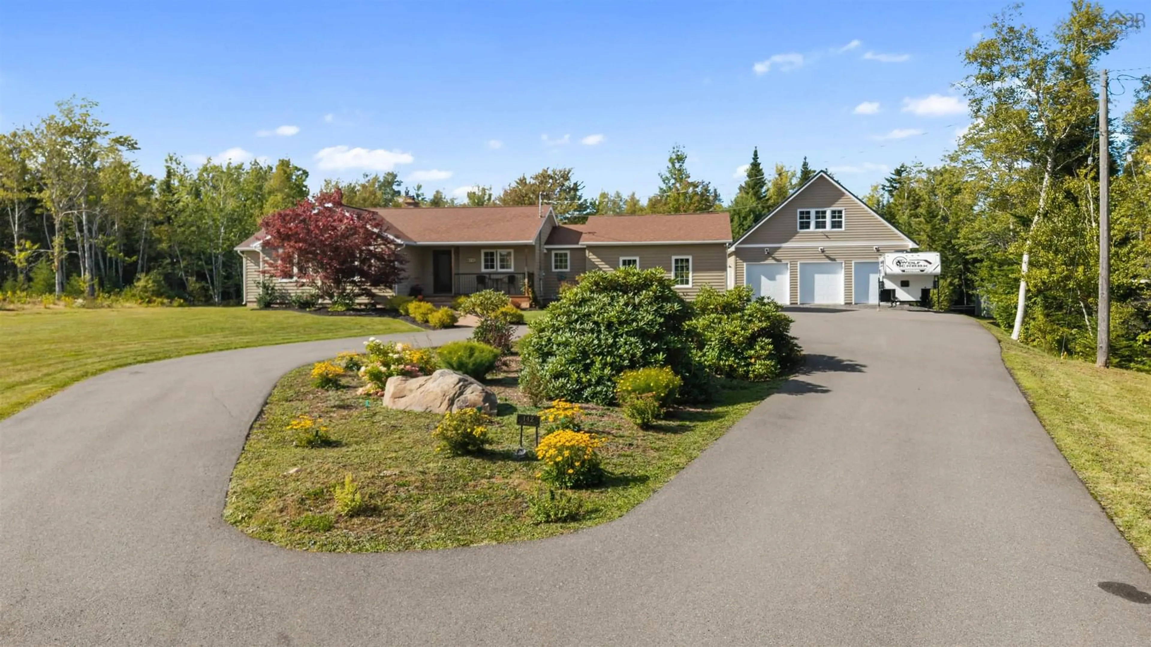 A pic from outside/outdoor area/front of a property/back of a property/a pic from drone, street for 142 Pleasant Dr, Lyons Brook Nova Scotia B0K 1H0
