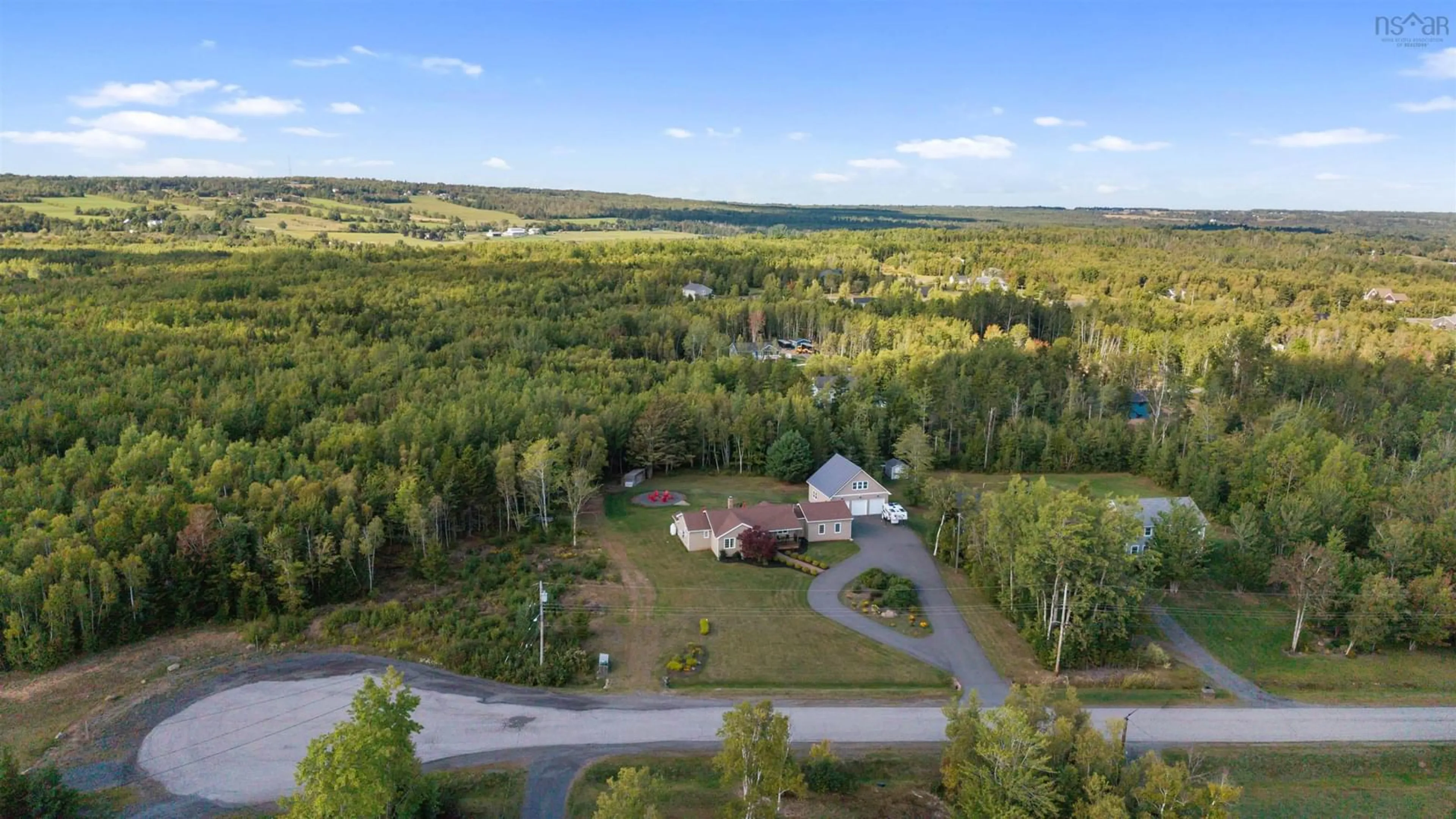 A pic from outside/outdoor area/front of a property/back of a property/a pic from drone, forest/trees view for 142 Pleasant Dr, Lyons Brook Nova Scotia B0K 1H0