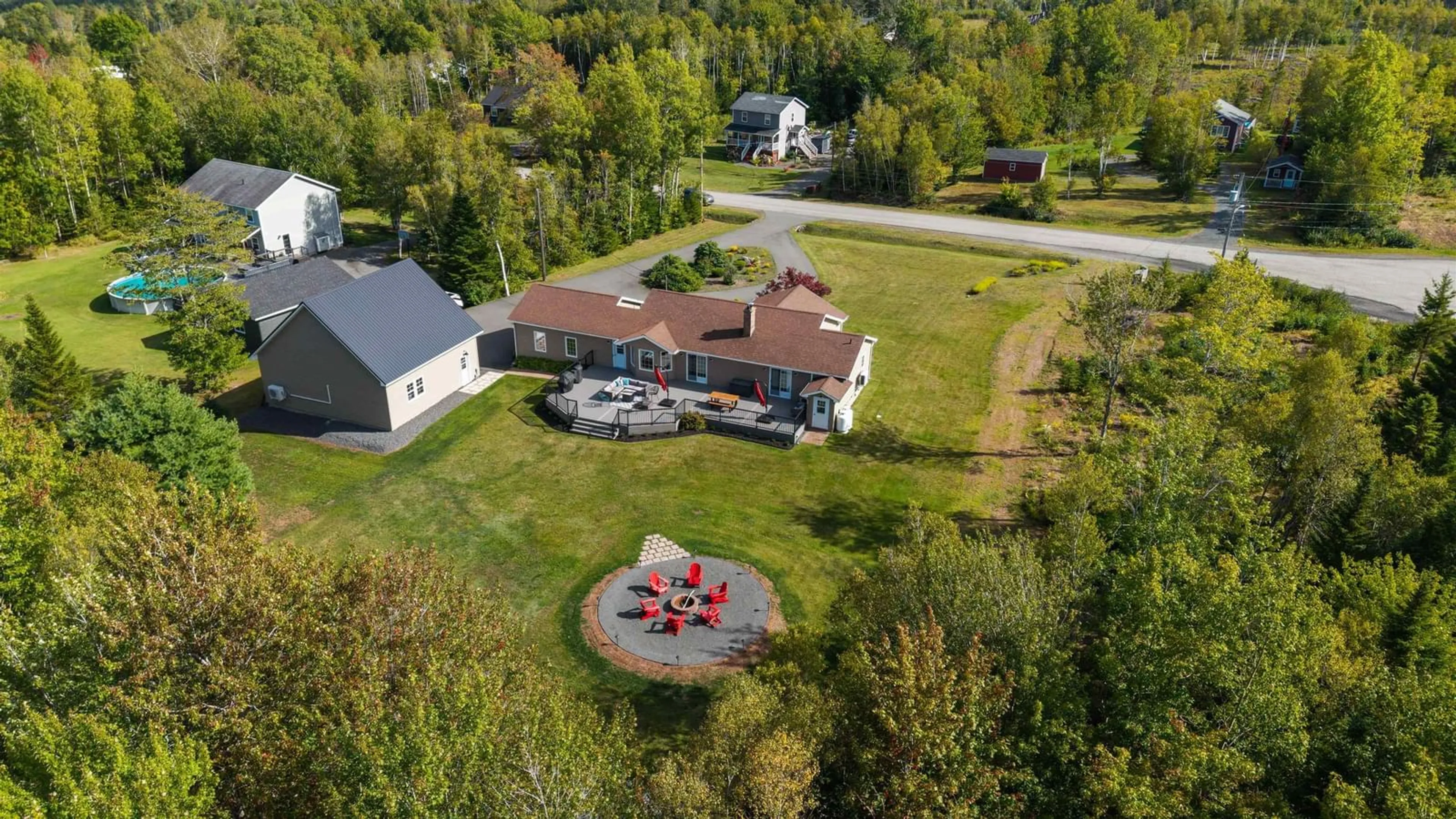 A pic from outside/outdoor area/front of a property/back of a property/a pic from drone, unknown for 142 Pleasant Dr, Lyons Brook Nova Scotia B0K 1H0
