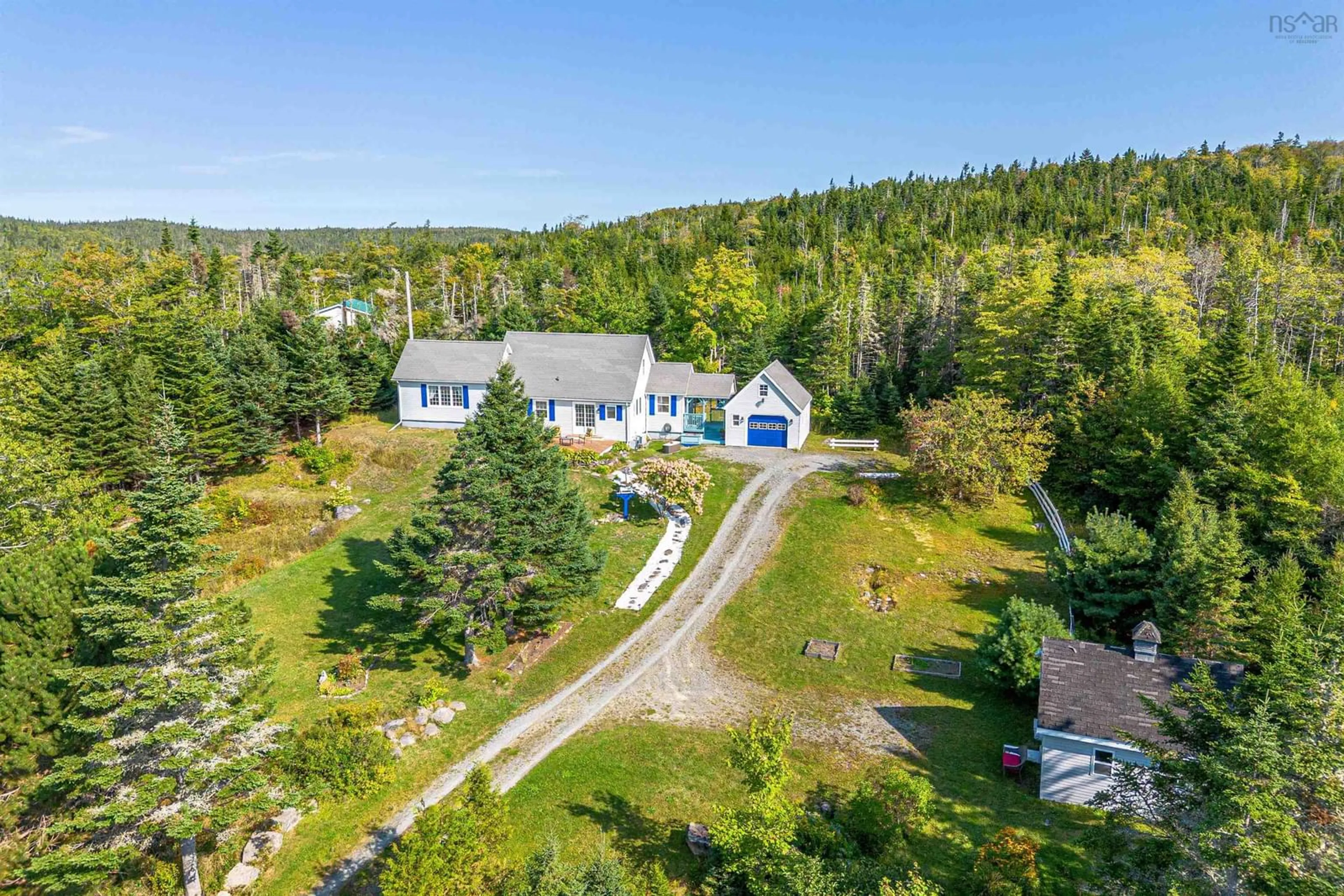 A pic from outside/outdoor area/front of a property/back of a property/a pic from drone, unknown for 72 Sunnyholme Rd, Oyster Pond Nova Scotia B0J 1W0