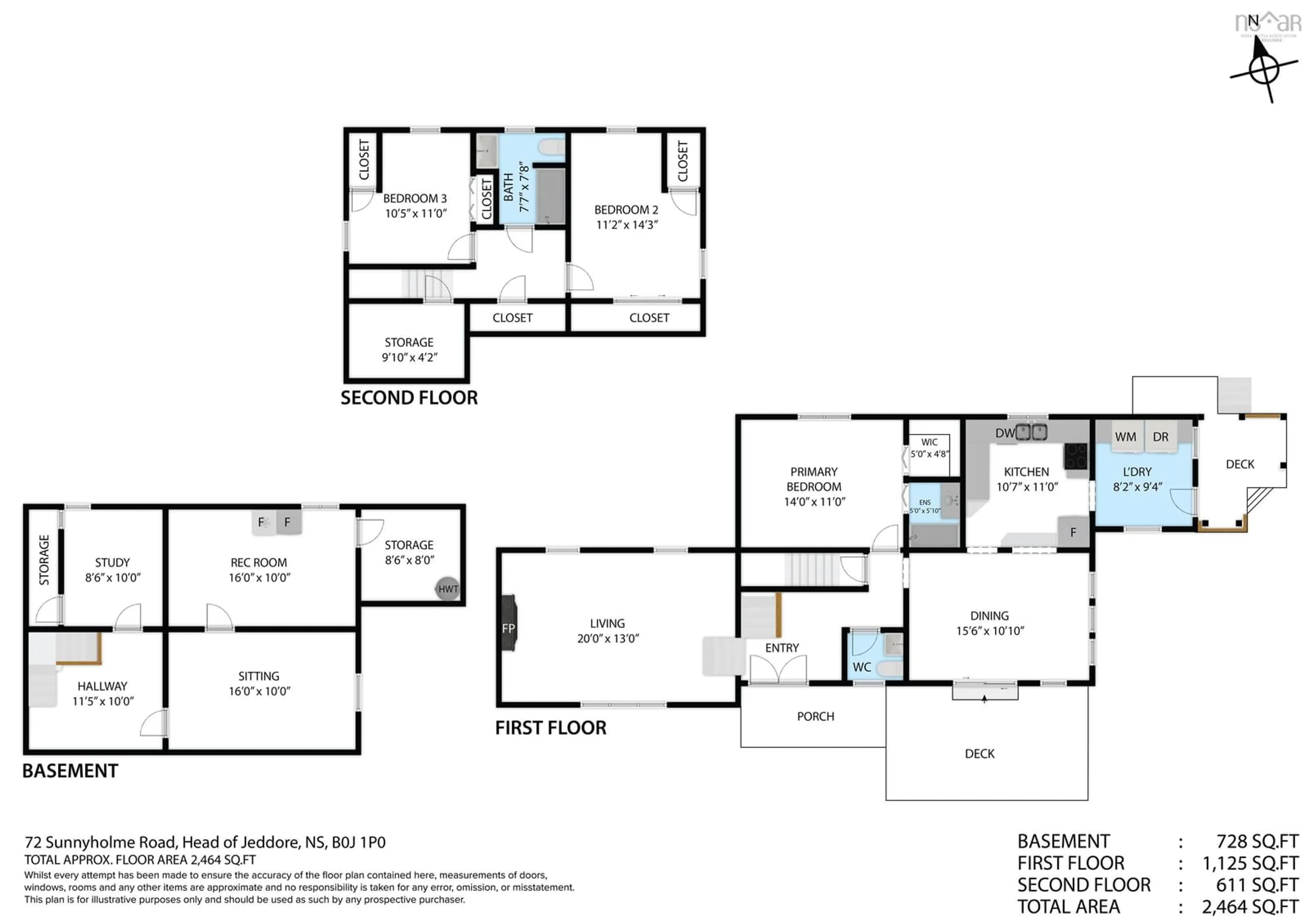 Floor plan for 72 Sunnyholme Rd, Oyster Pond Nova Scotia B0J 1W0