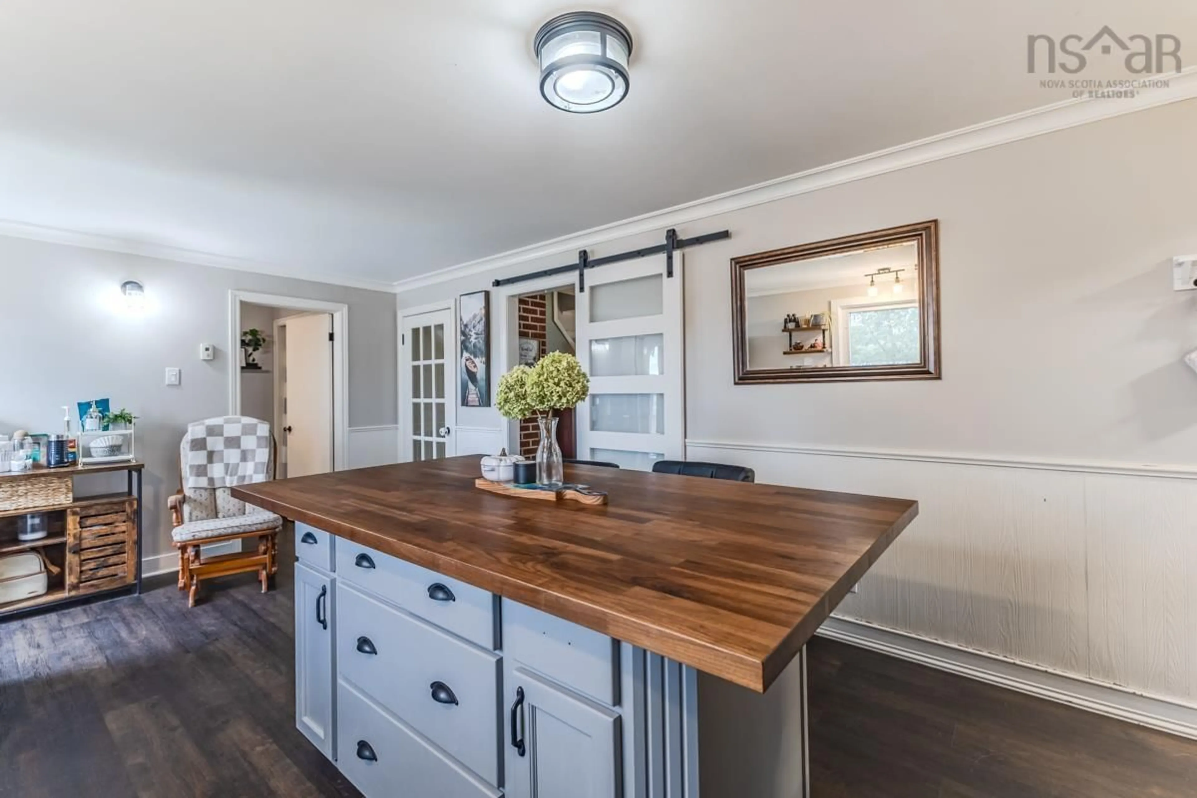 Open concept kitchen, wood/laminate floor for 9734 #311 Hwy, Tatamagouche Nova Scotia B0K 1V0