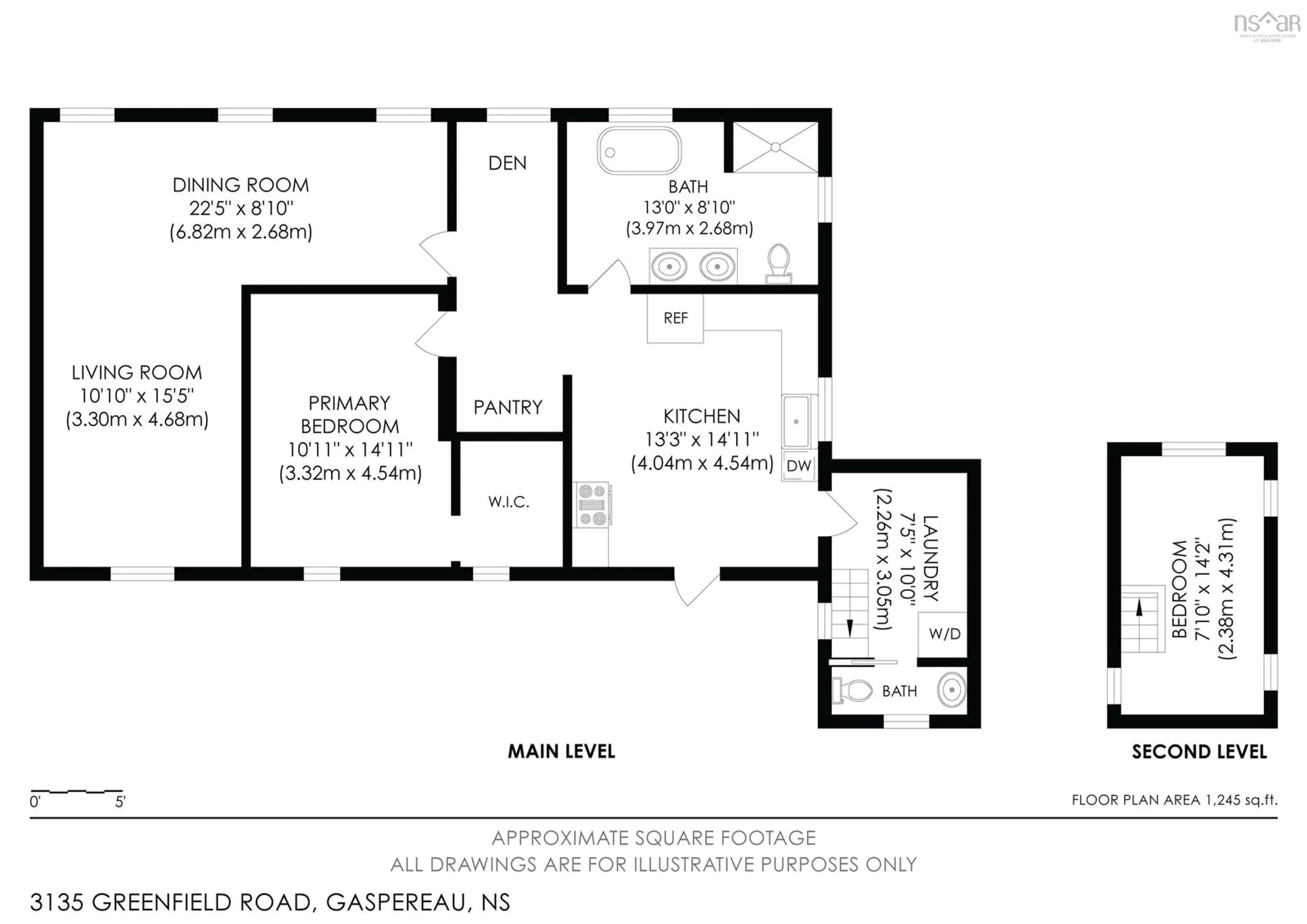 Floor plan for 3135 Greenfield Rd, Gaspereau Nova Scotia B4P 0L1