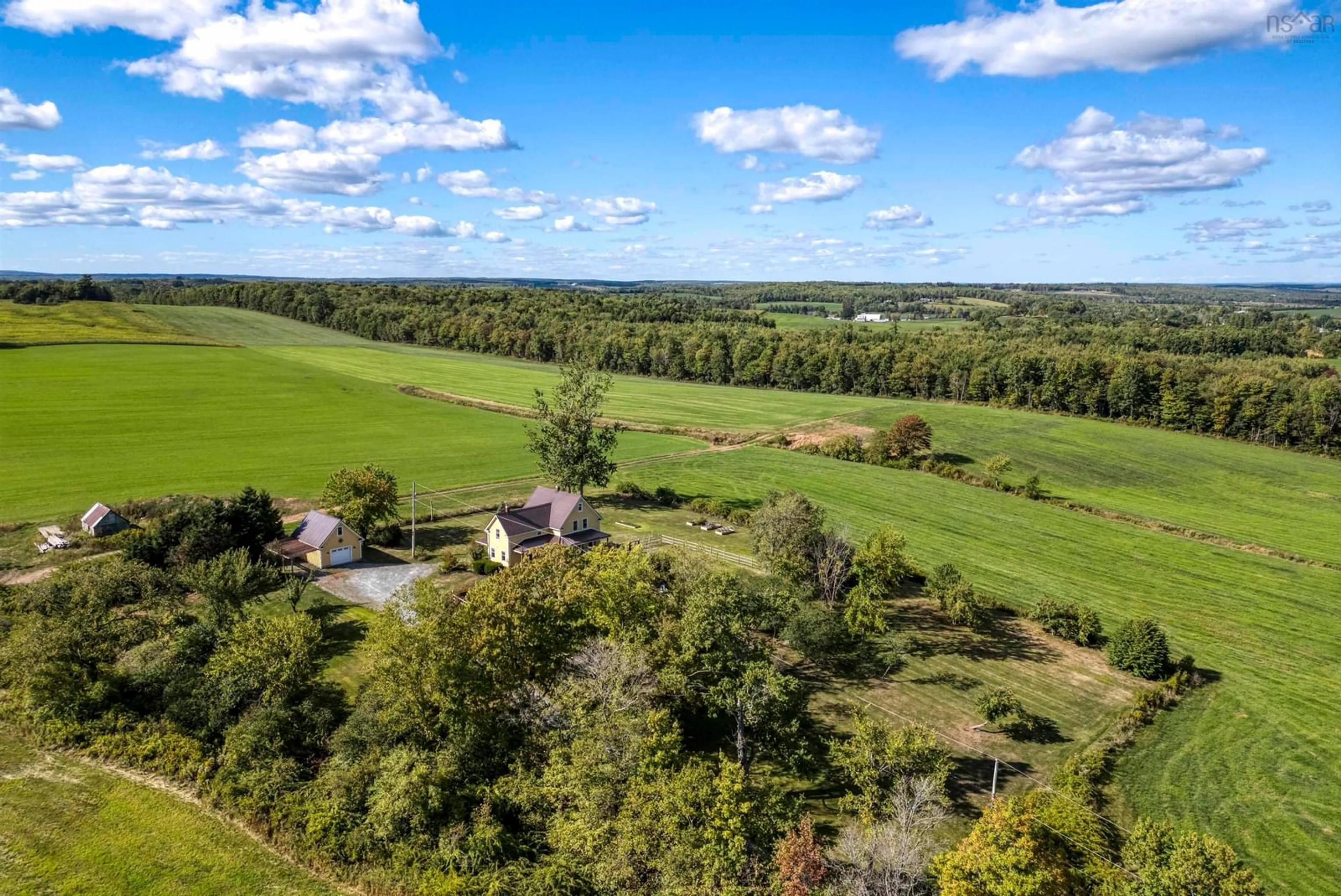 A pic from outside/outdoor area/front of a property/back of a property/a pic from drone, forest/trees view for 2626 Highway 2, Shubenacadie Nova Scotia B0N 2H0