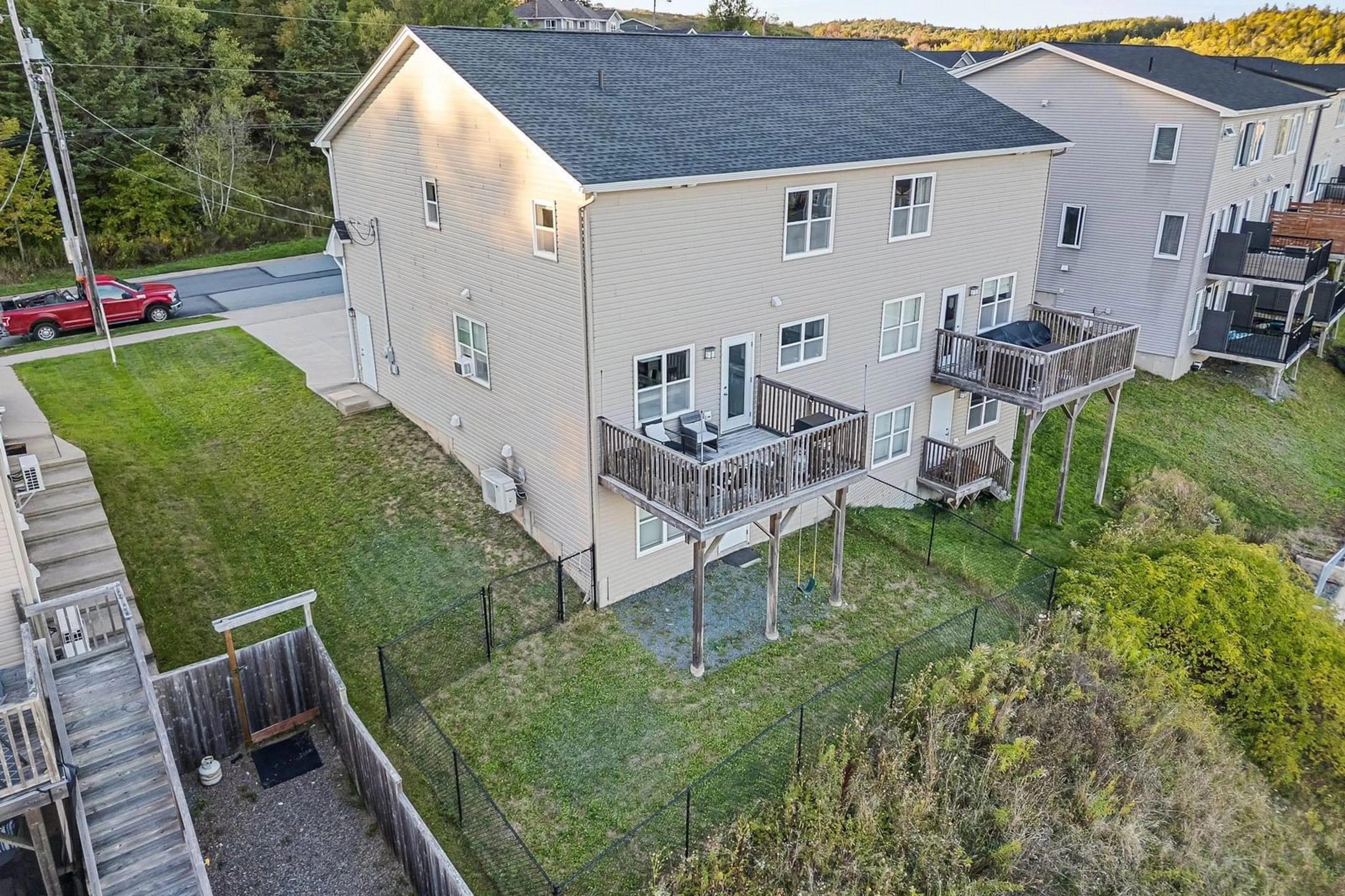 A pic from outside/outdoor area/front of a property/back of a property/a pic from drone, unknown for 61 Executive Dr, Middle Sackville Nova Scotia B4E 0M5