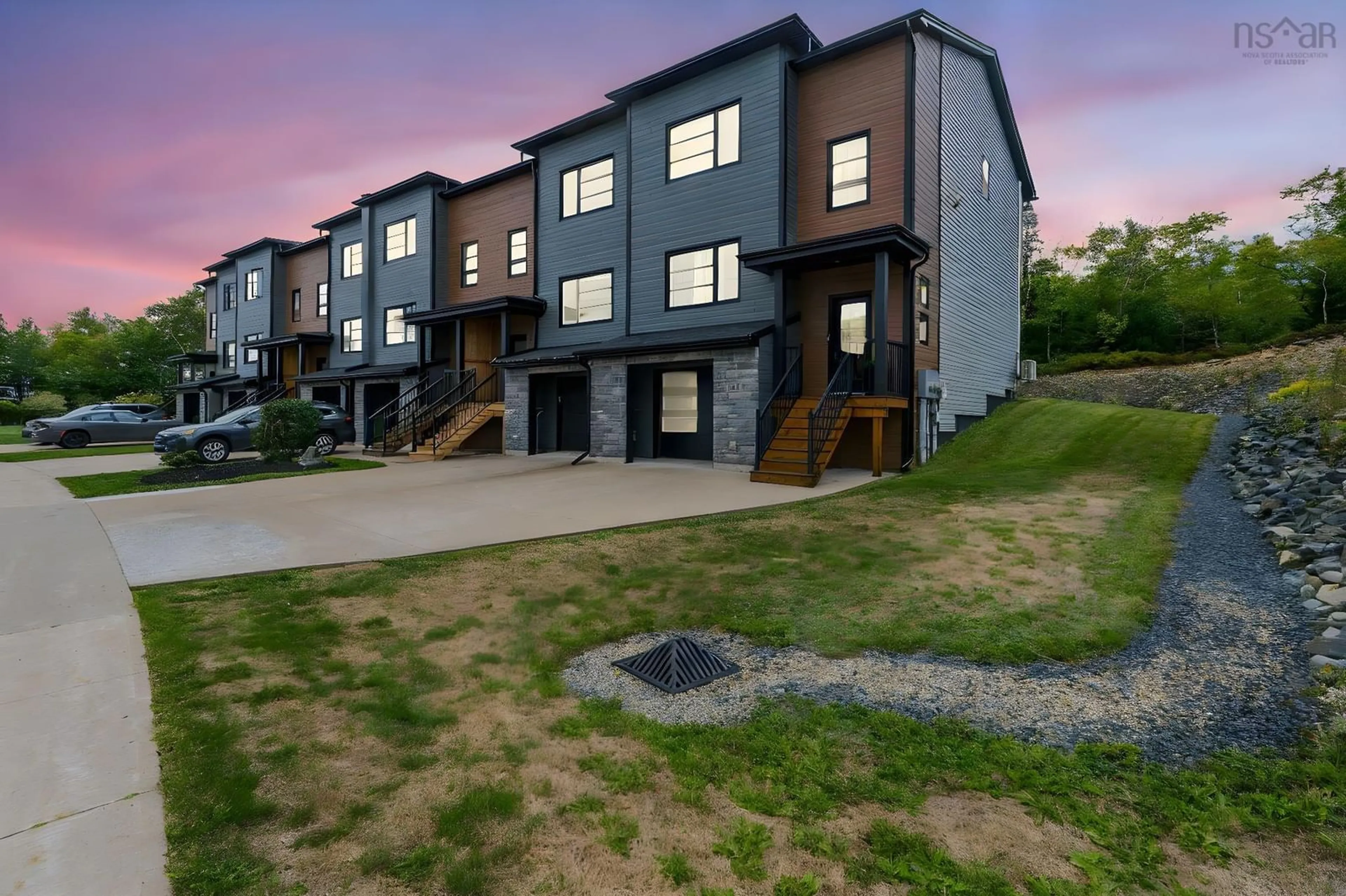A pic from outside/outdoor area/front of a property/back of a property/a pic from drone, mountain view for 114 Bosun Run, Bedford Nova Scotia B3M 0J2
