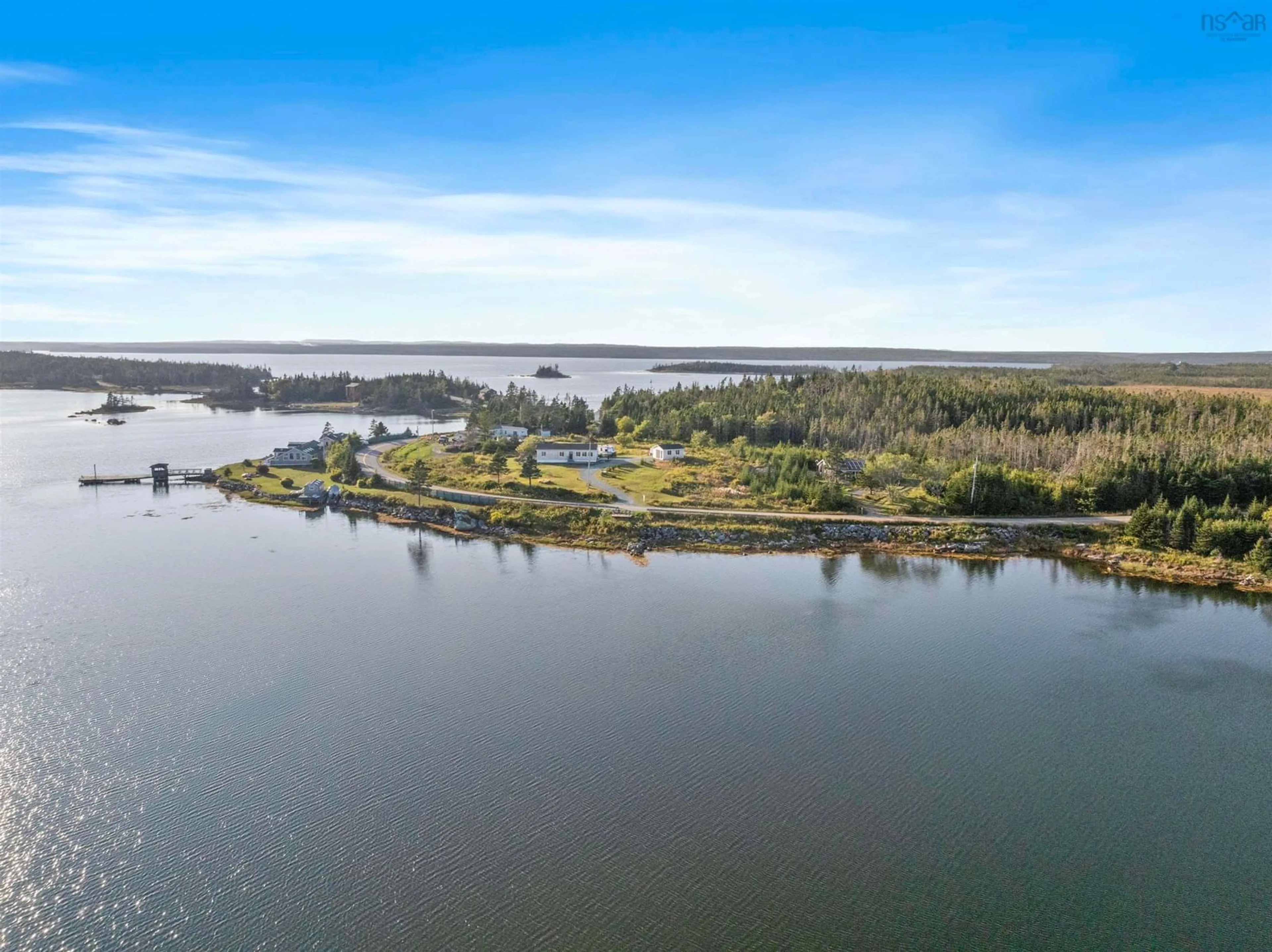 A pic from outside/outdoor area/front of a property/back of a property/a pic from drone, water/lake/river/ocean view for 1303 Passage Rd, Sheet Harbour Nova Scotia B0J 3B0
