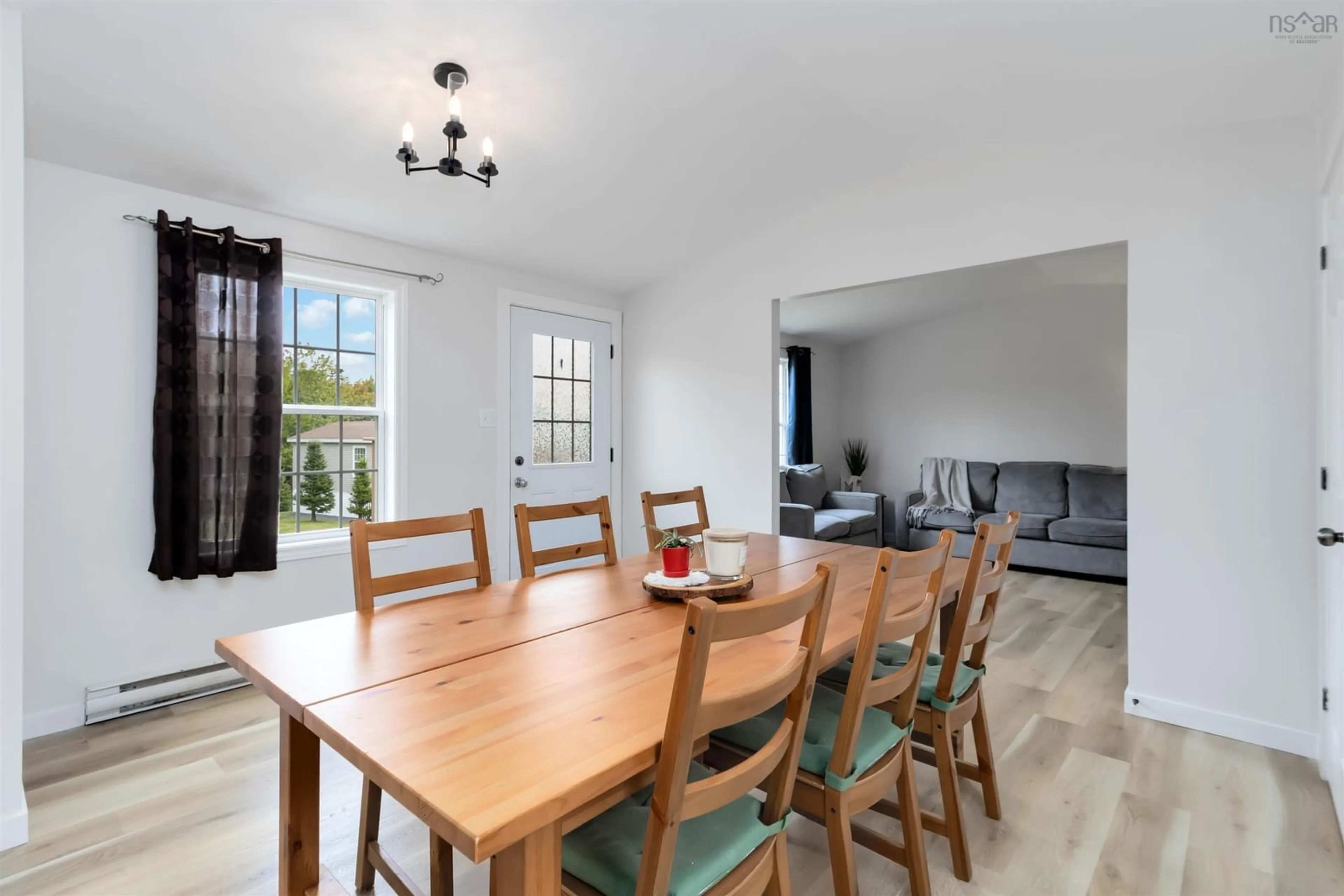 Dining room, wood/laminate floor for 12 Prestige Crt, Harrietsfield Nova Scotia B3V 0A9