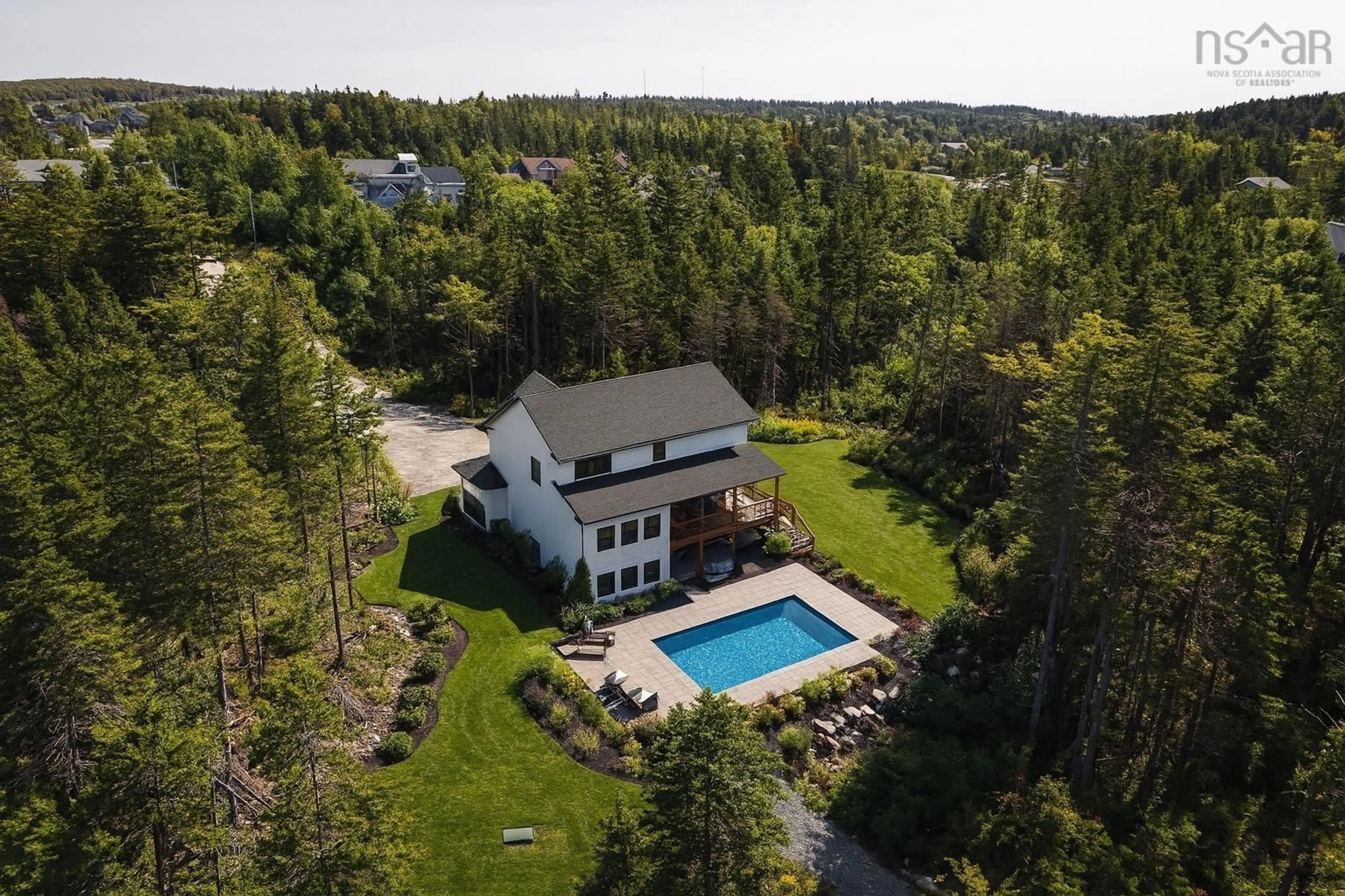A pic from outside/outdoor area/front of a property/back of a property/a pic from drone, water/lake/river/ocean view for 360 Oceanstone Dr, Upper Tantallon Nova Scotia B3Z 0A8