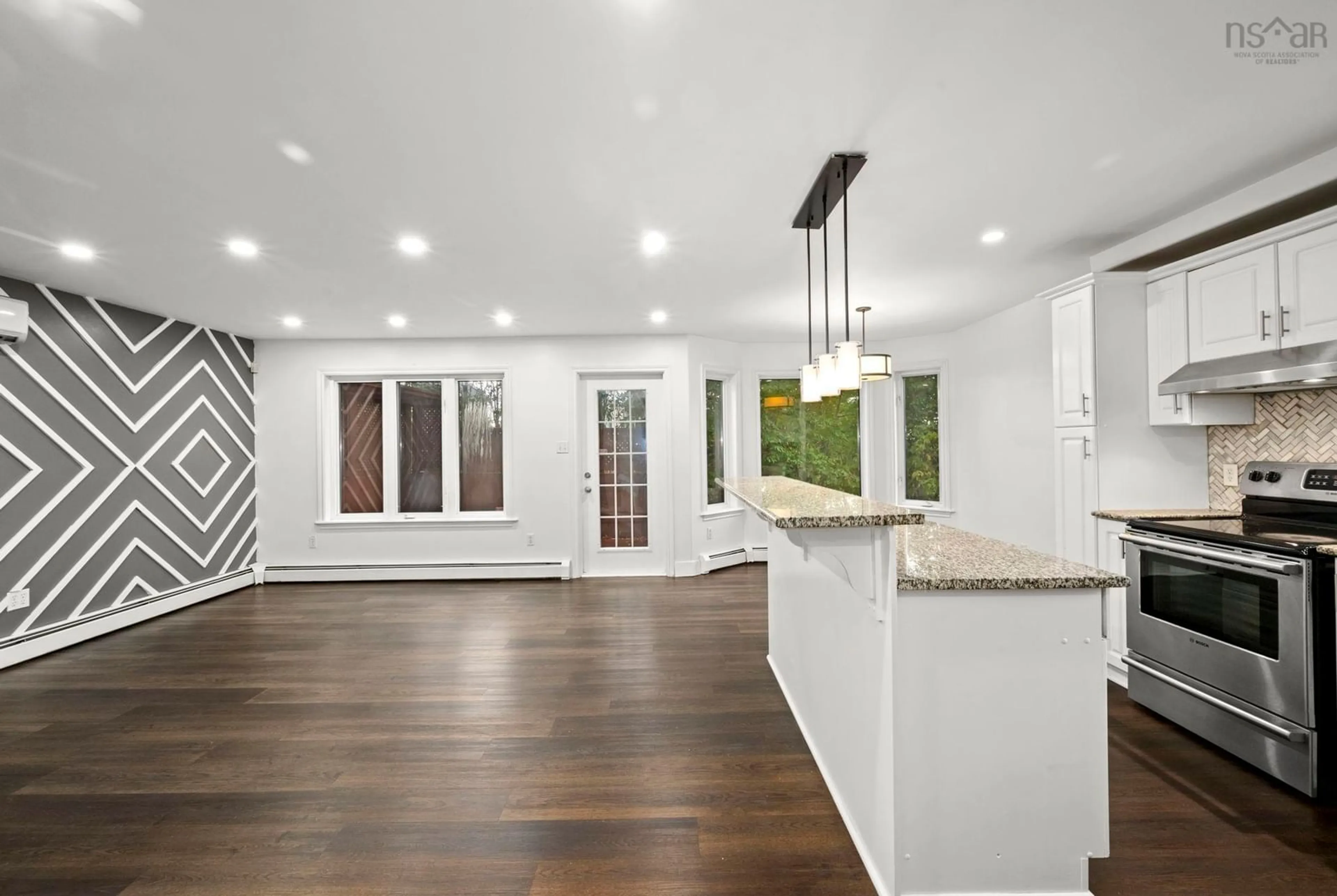 Open concept kitchen, ceramic/tile floor for 1 Glenbourne Crt, Halifax Nova Scotia B3S 1E2