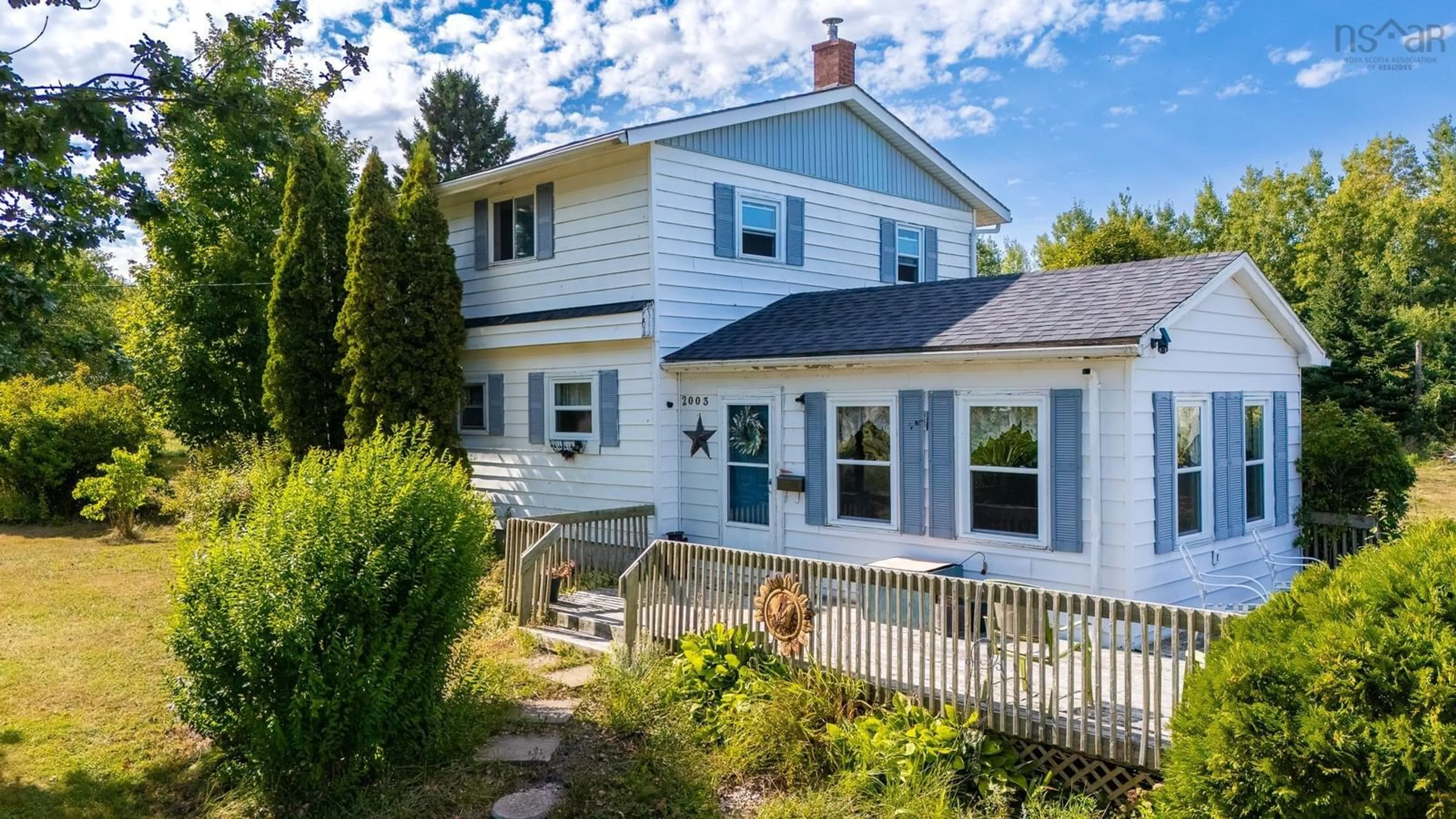 Home with vinyl exterior material, street for 2003 Ridge Rd, Melanson Nova Scotia B4P 2R1
