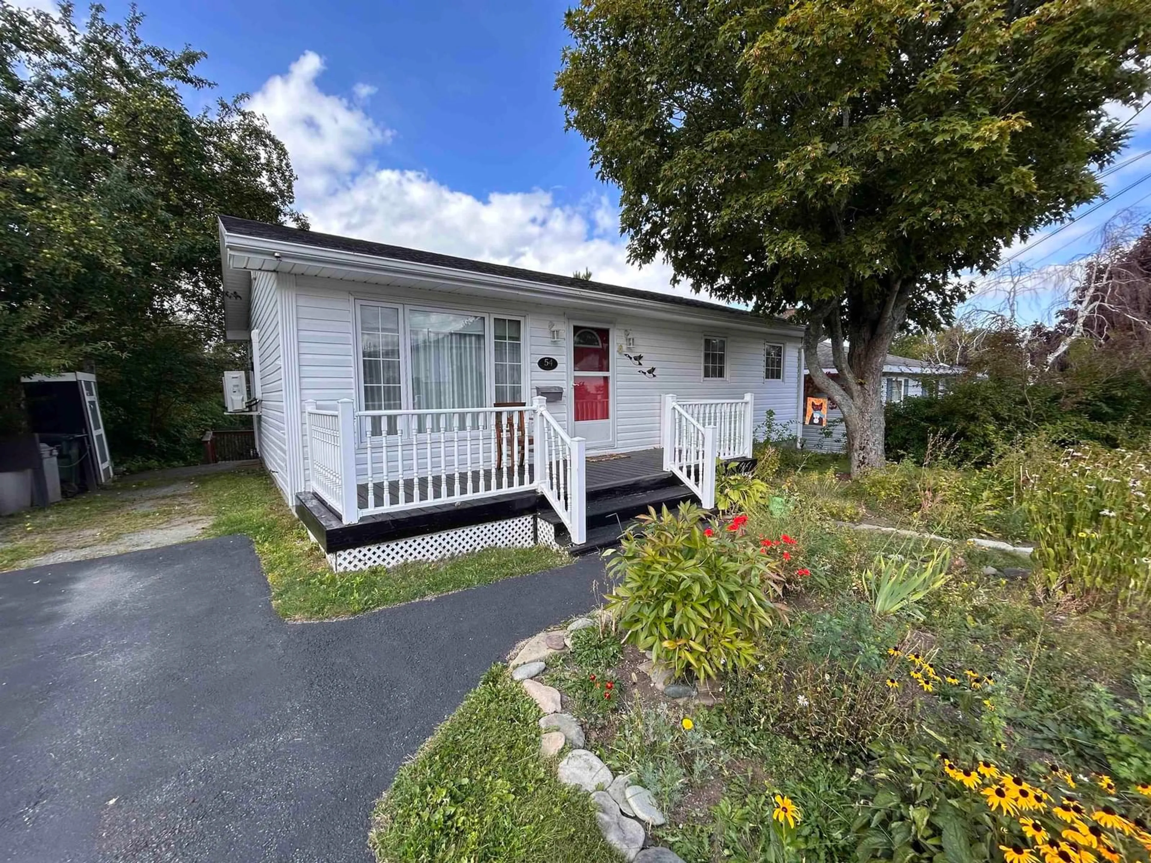 A pic from outside/outdoor area/front of a property/back of a property/a pic from drone, street for 54 Holyrood Dr, Sydney Nova Scotia B1S 1Y2