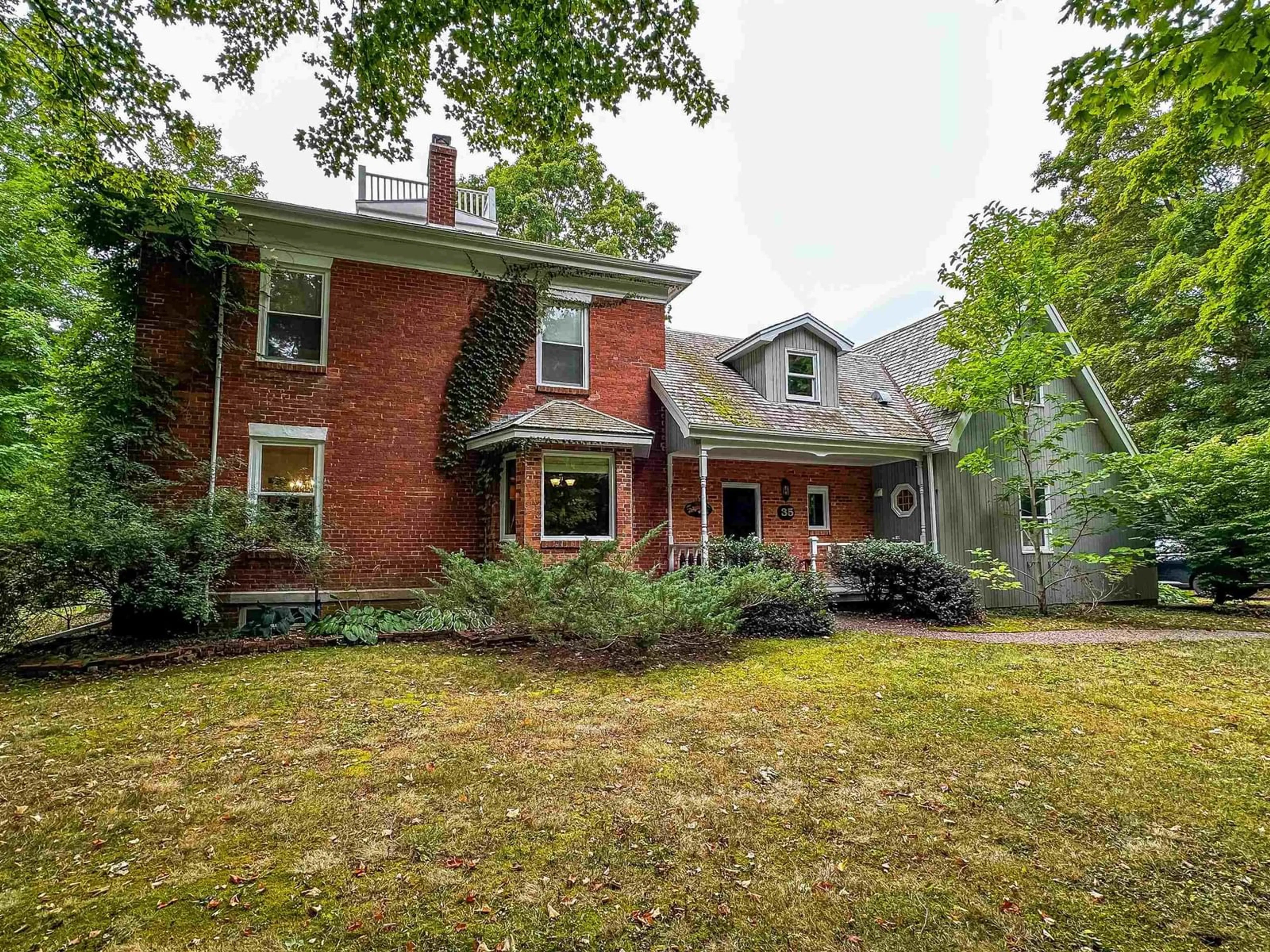 Home with brick exterior material, street for 35 Shaw Rd, East Berwick Nova Scotia B0P 1E0