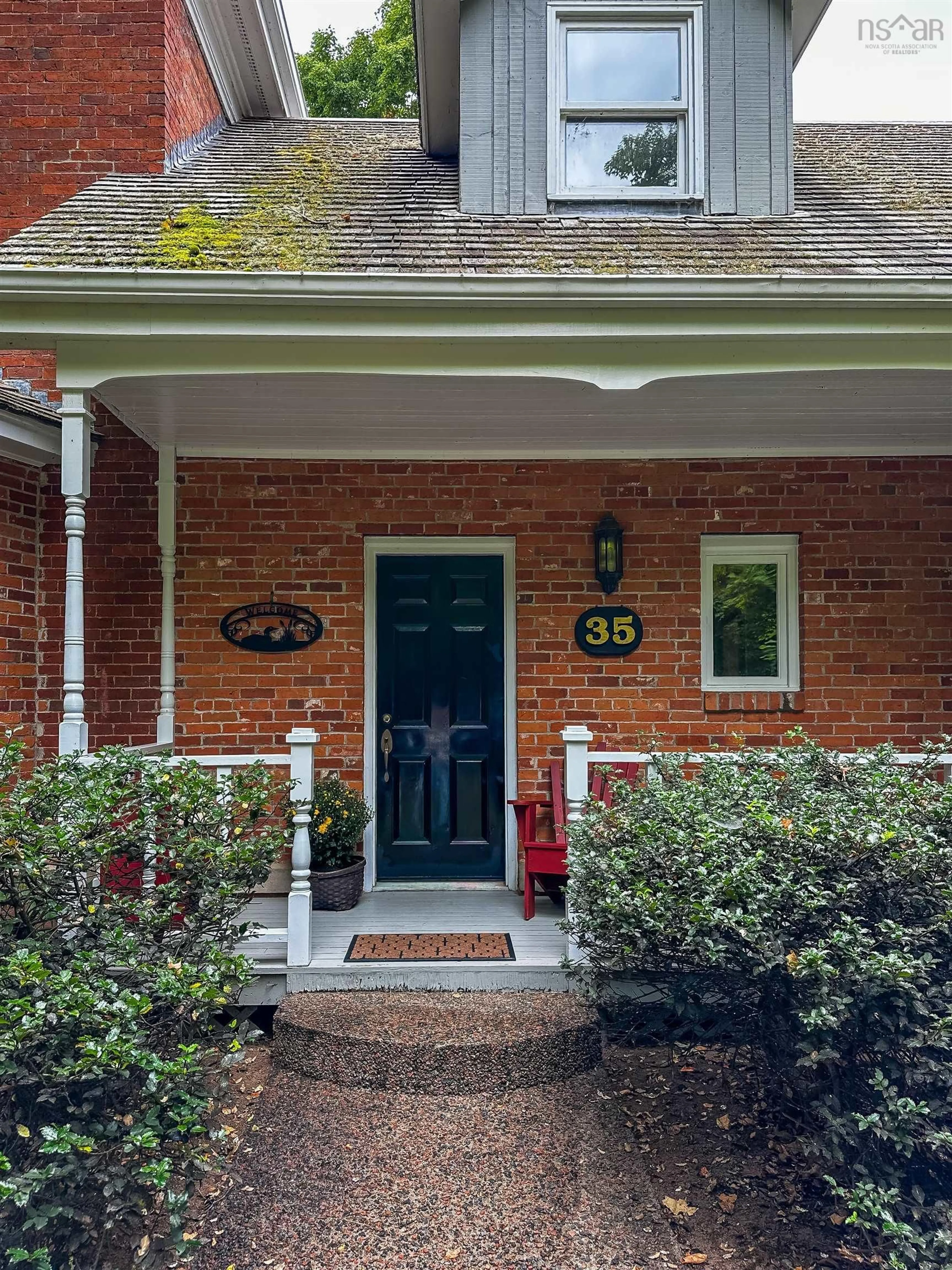 Home with brick exterior material, street for 35 Shaw Rd, East Berwick Nova Scotia B0P 1E0