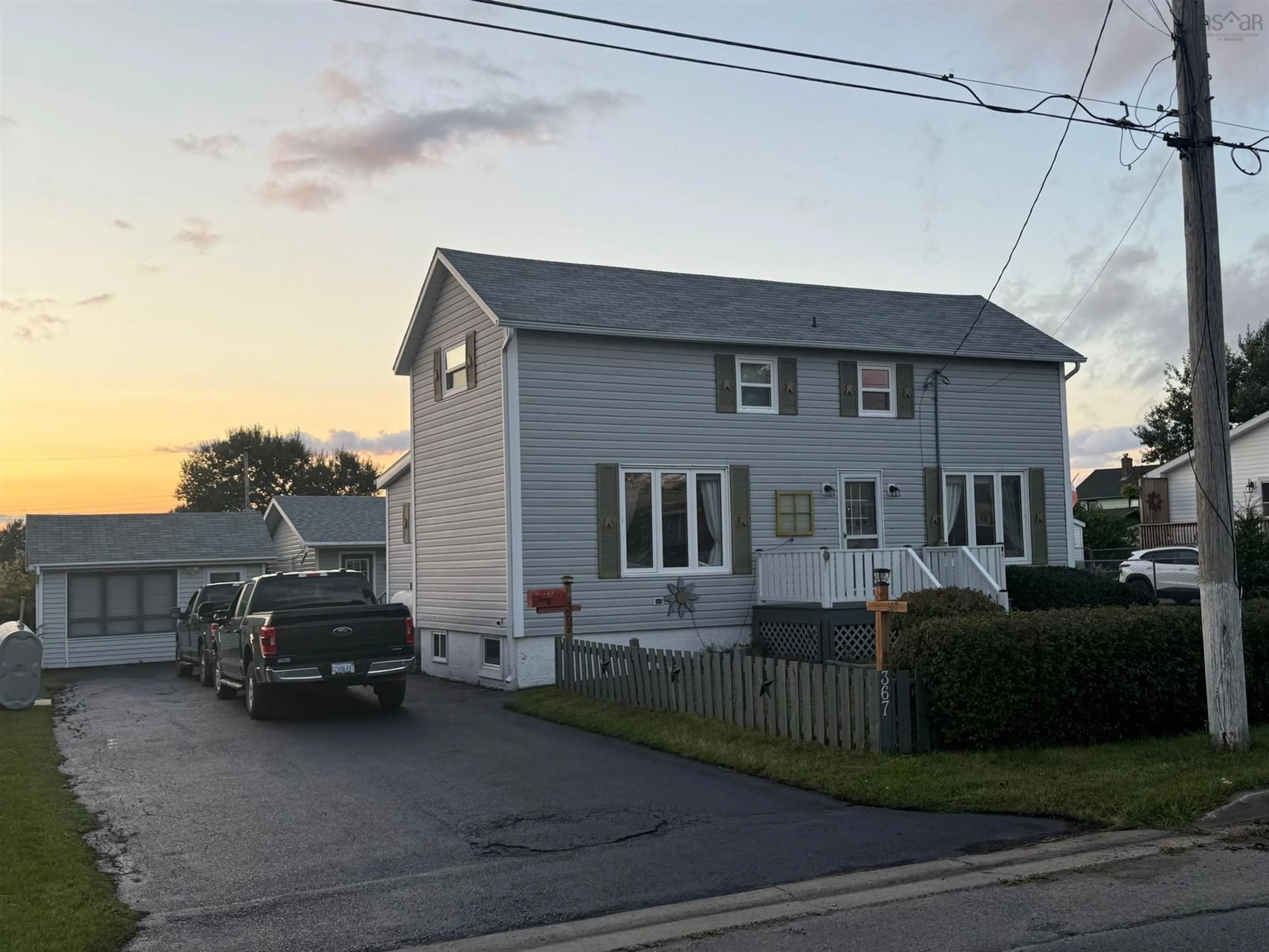 Home with vinyl exterior material, street for 367 Thirteenth St, New Waterford Nova Scotia B1H 4B5