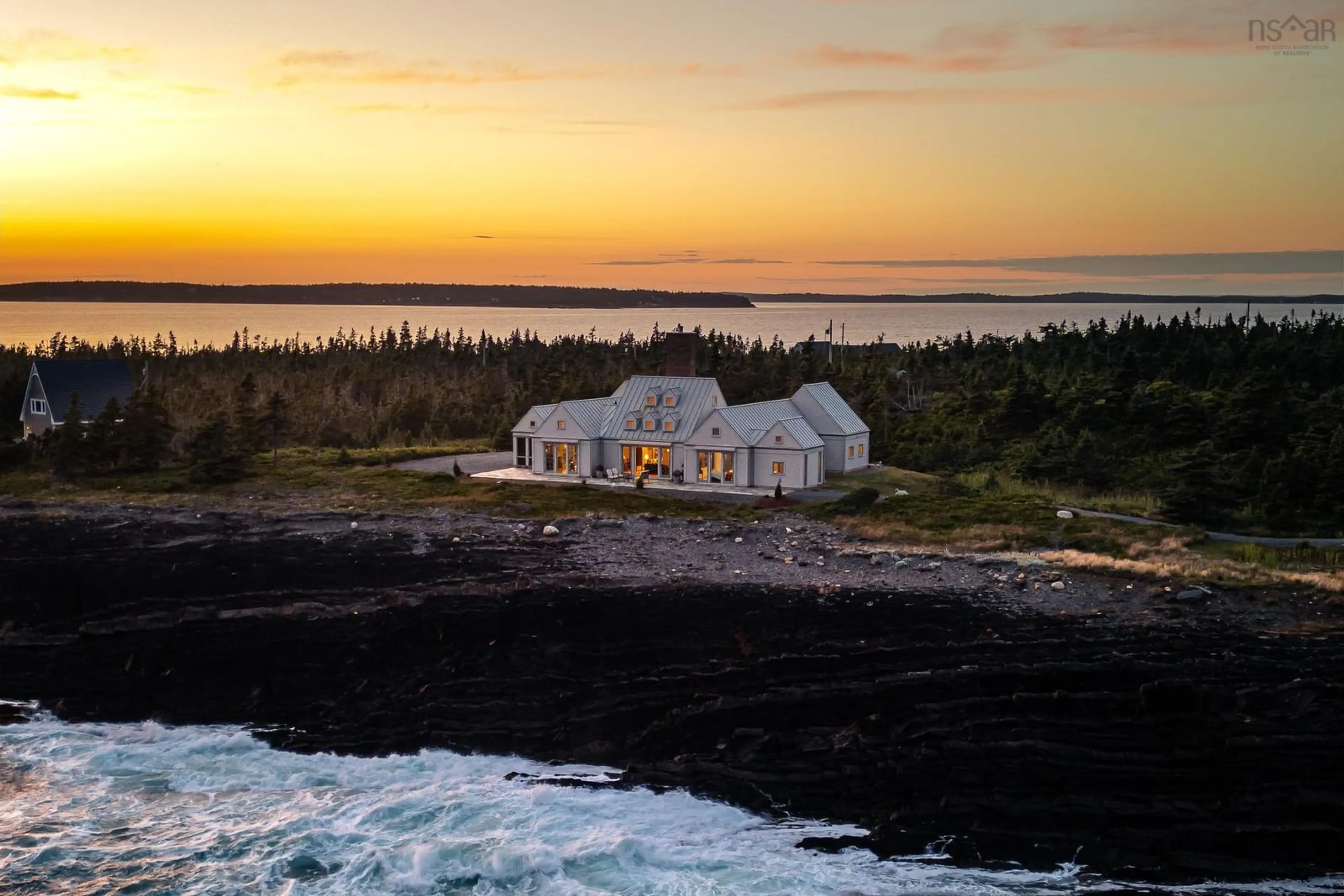 A pic from outside/outdoor area/front of a property/back of a property/a pic from drone, water/lake/river/ocean view for 604 Middle Road Rd, Kingsburg Nova Scotia B0J 2X0