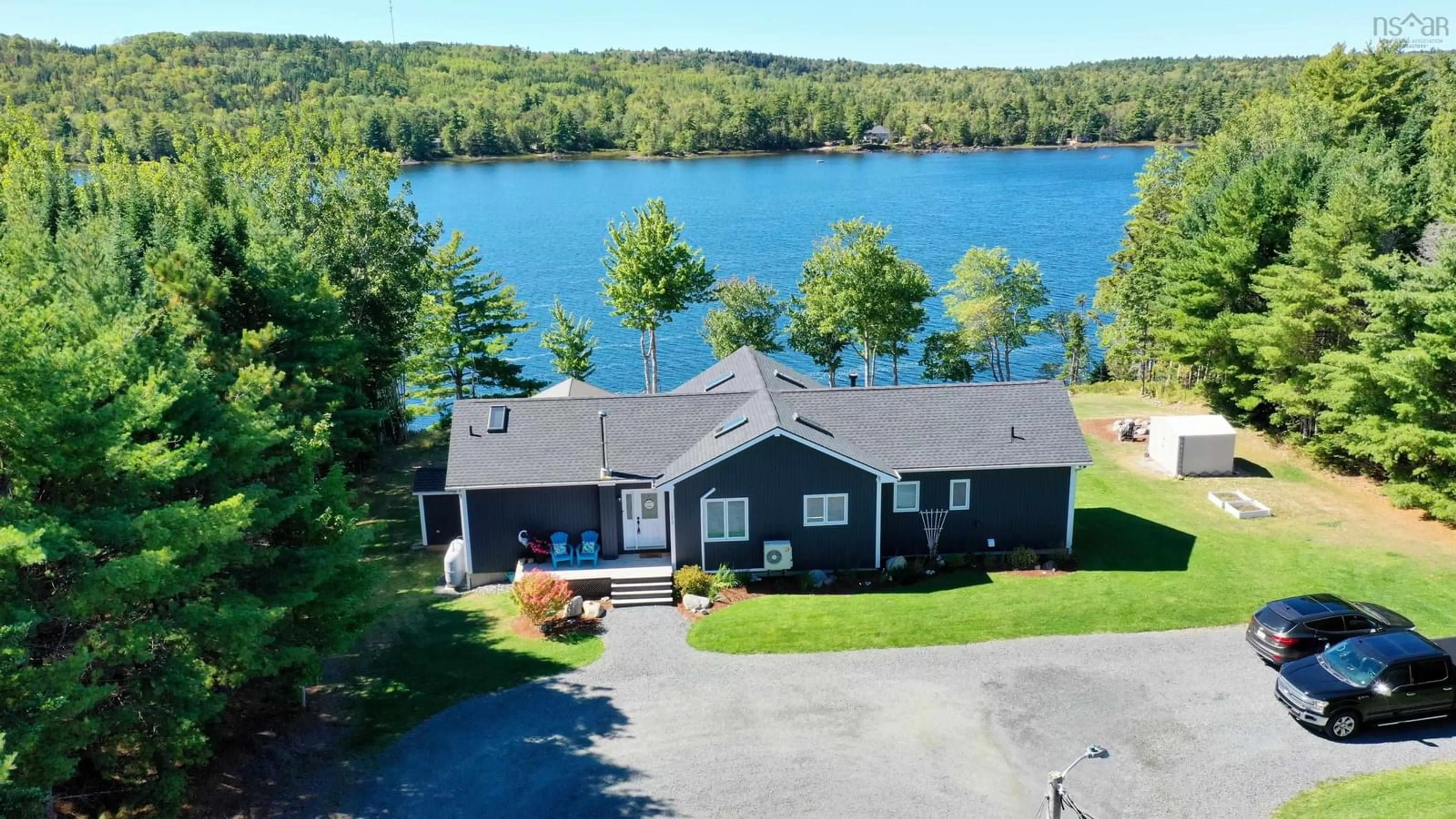 A pic from outside/outdoor area/front of a property/back of a property/a pic from drone, water/lake/river/ocean view for 193 Red Tail Dr, Newburne Nova Scotia B0J 2E0