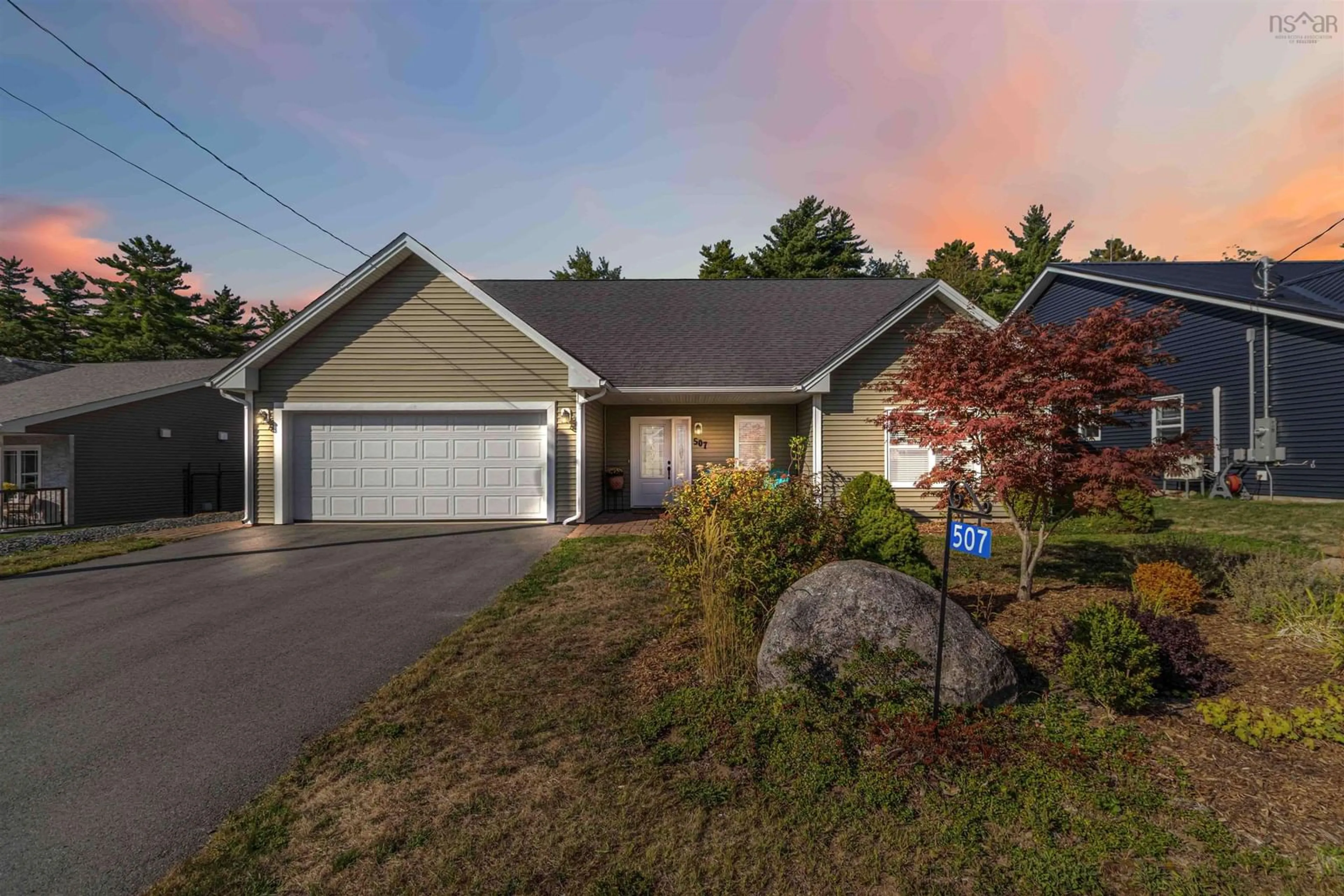Home with vinyl exterior material, street for 507 Glen Allan Dr, Bridgewater Nova Scotia B4V 0A8