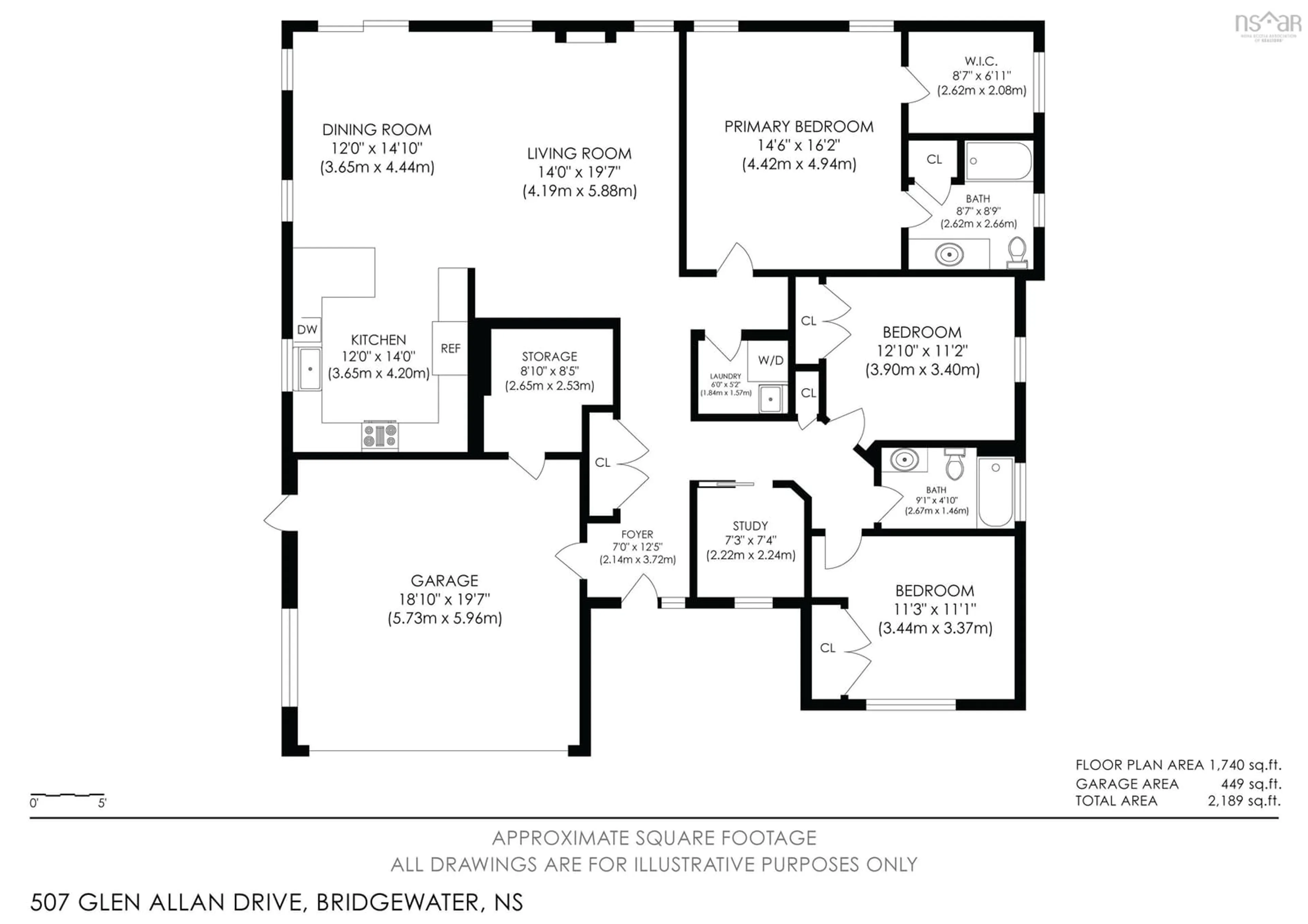 Floor plan for 507 Glen Allan Dr, Bridgewater Nova Scotia B4V 0A8