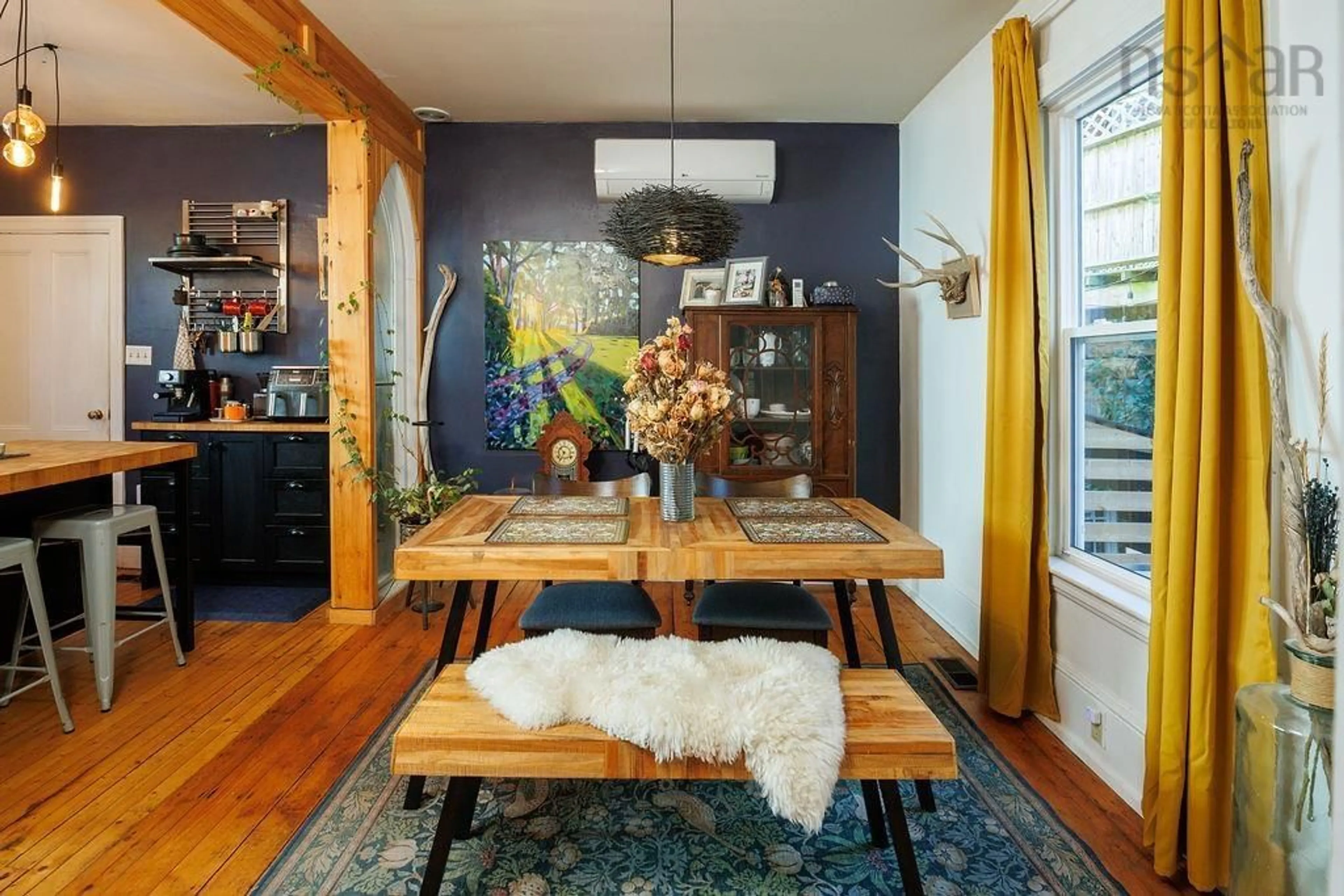 Dining room, wood/laminate floor for 307 Gerrish St, Windsor Nova Scotia B0N 2T0