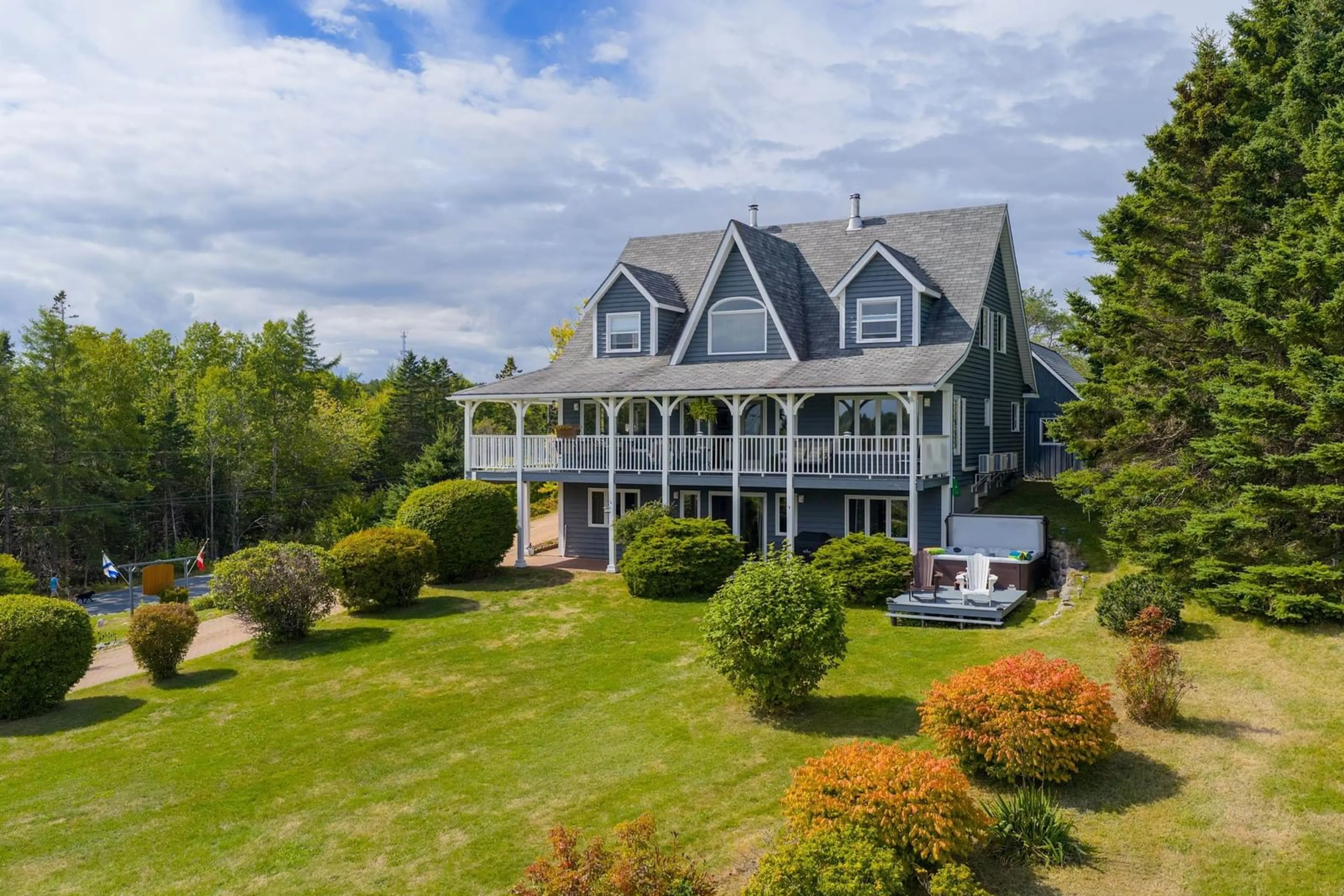 A pic from outside/outdoor area/front of a property/back of a property/a pic from drone, water/lake/river/ocean view for 19 Graves Island Rd, East Chester Nova Scotia B0J 1J0
