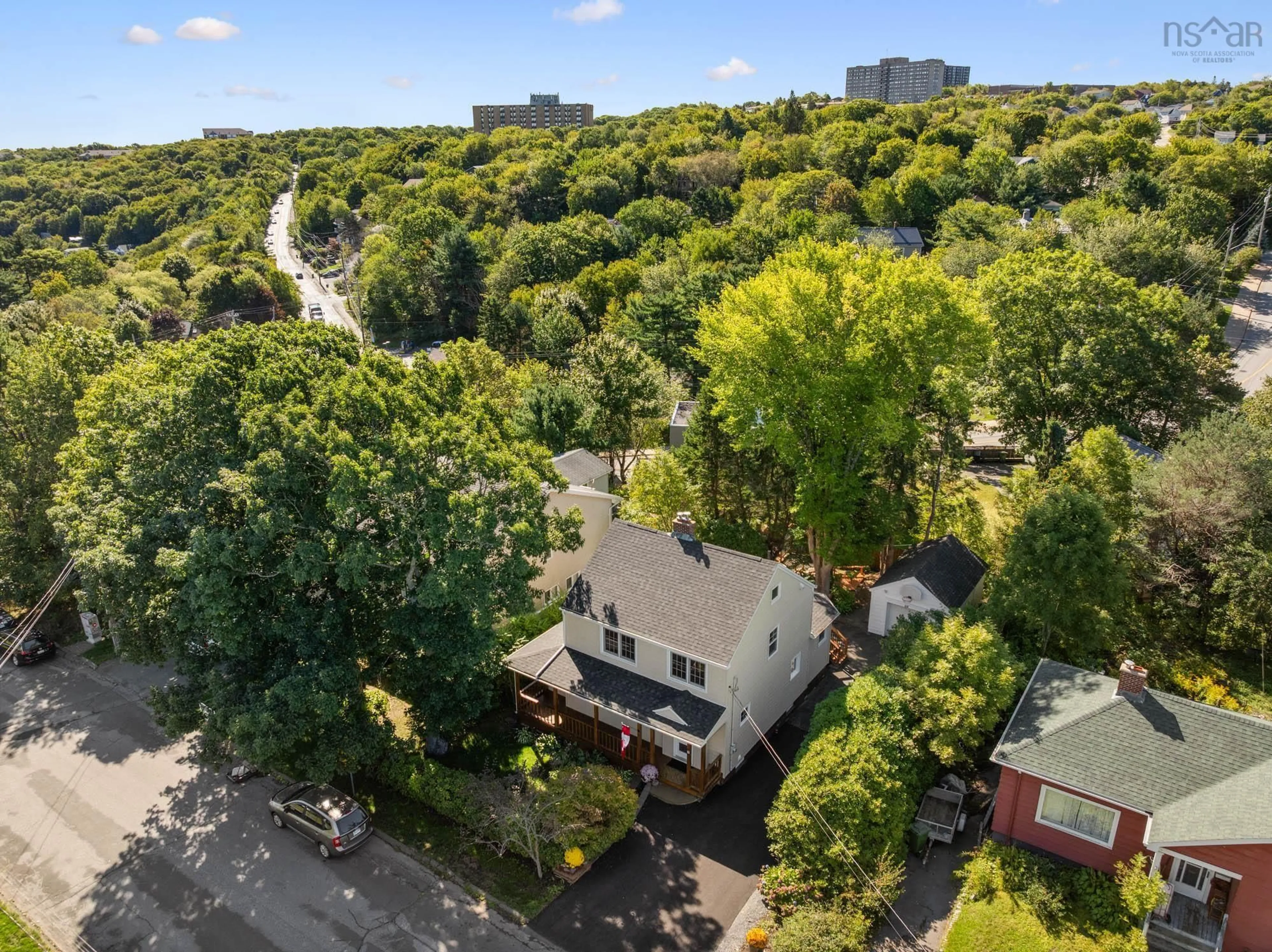 A pic from outside/outdoor area/front of a property/back of a property/a pic from drone, city buildings view from balcony for 8 Lawnwood Ave, Armdale Nova Scotia B3N 1E7