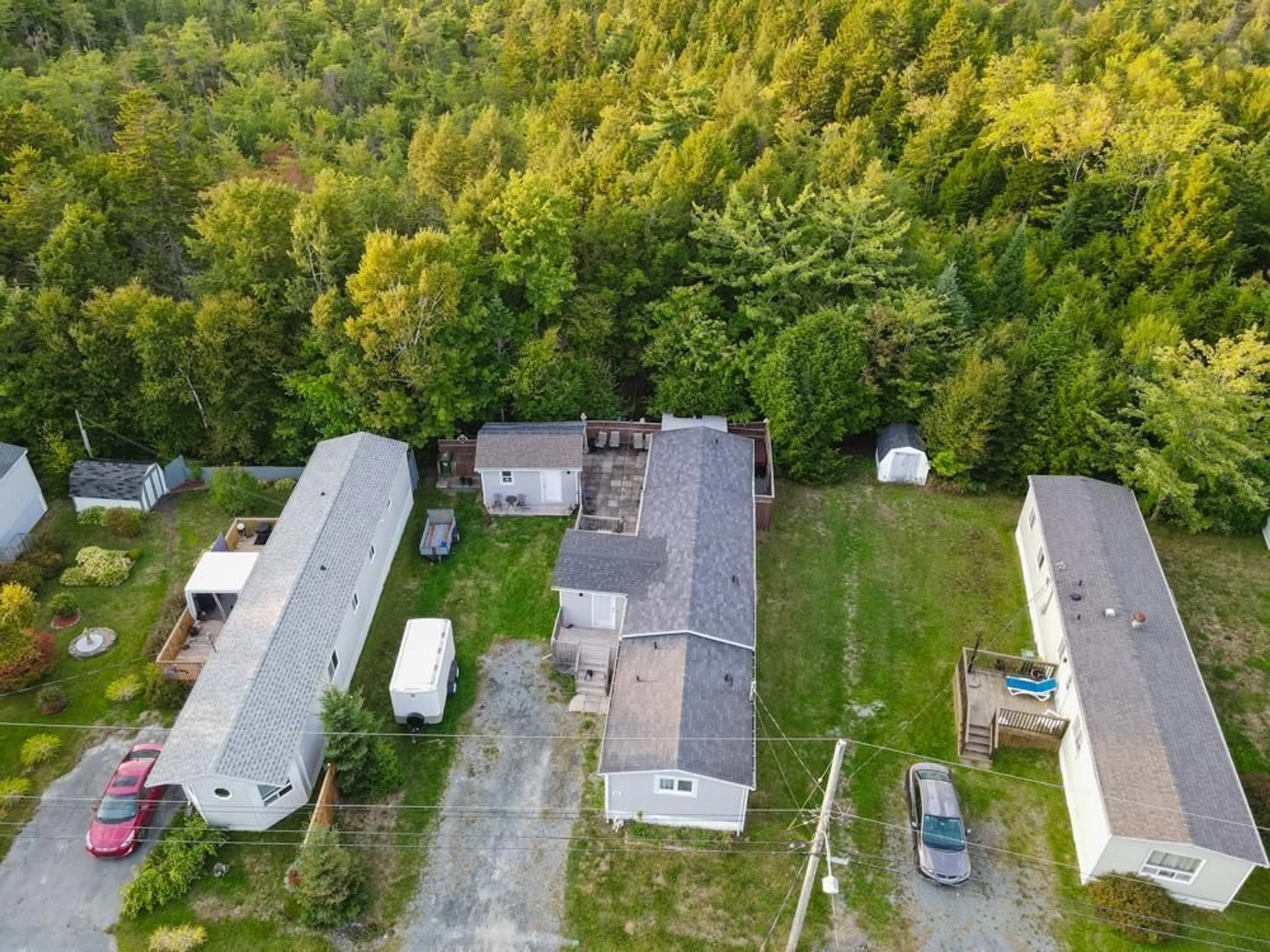 A pic from outside/outdoor area/front of a property/back of a property/a pic from drone, forest/trees view for 54 Mountian View Dr, Lake Echo Nova Scotia B3E 1B6